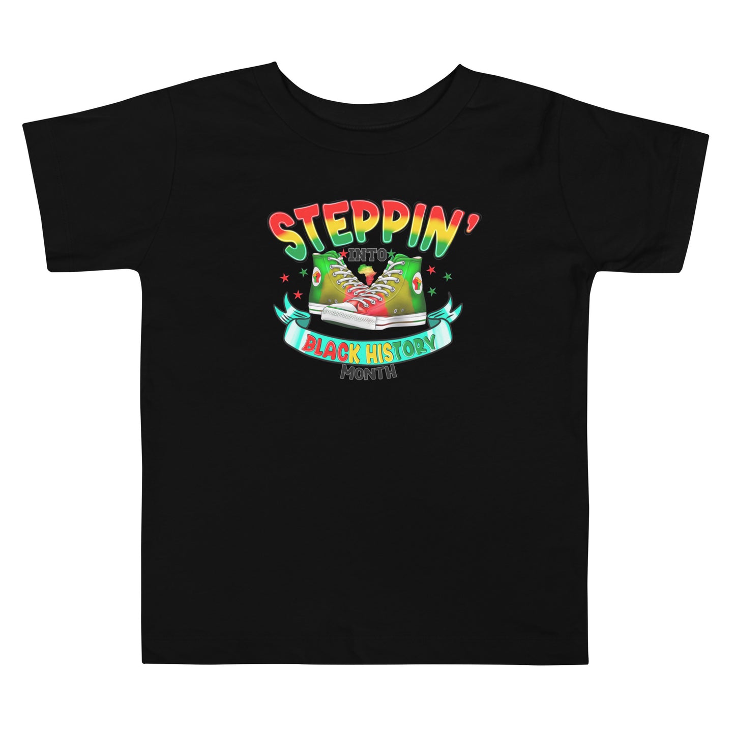 Toddler Short Sleeve Tee - Steppin Into Black History Month