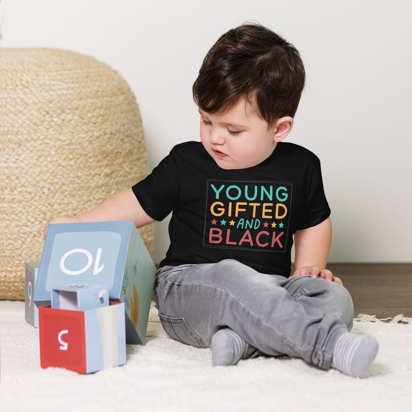 Toddler Short Sleeve Tee - Juneteenth Young Gifted and Black