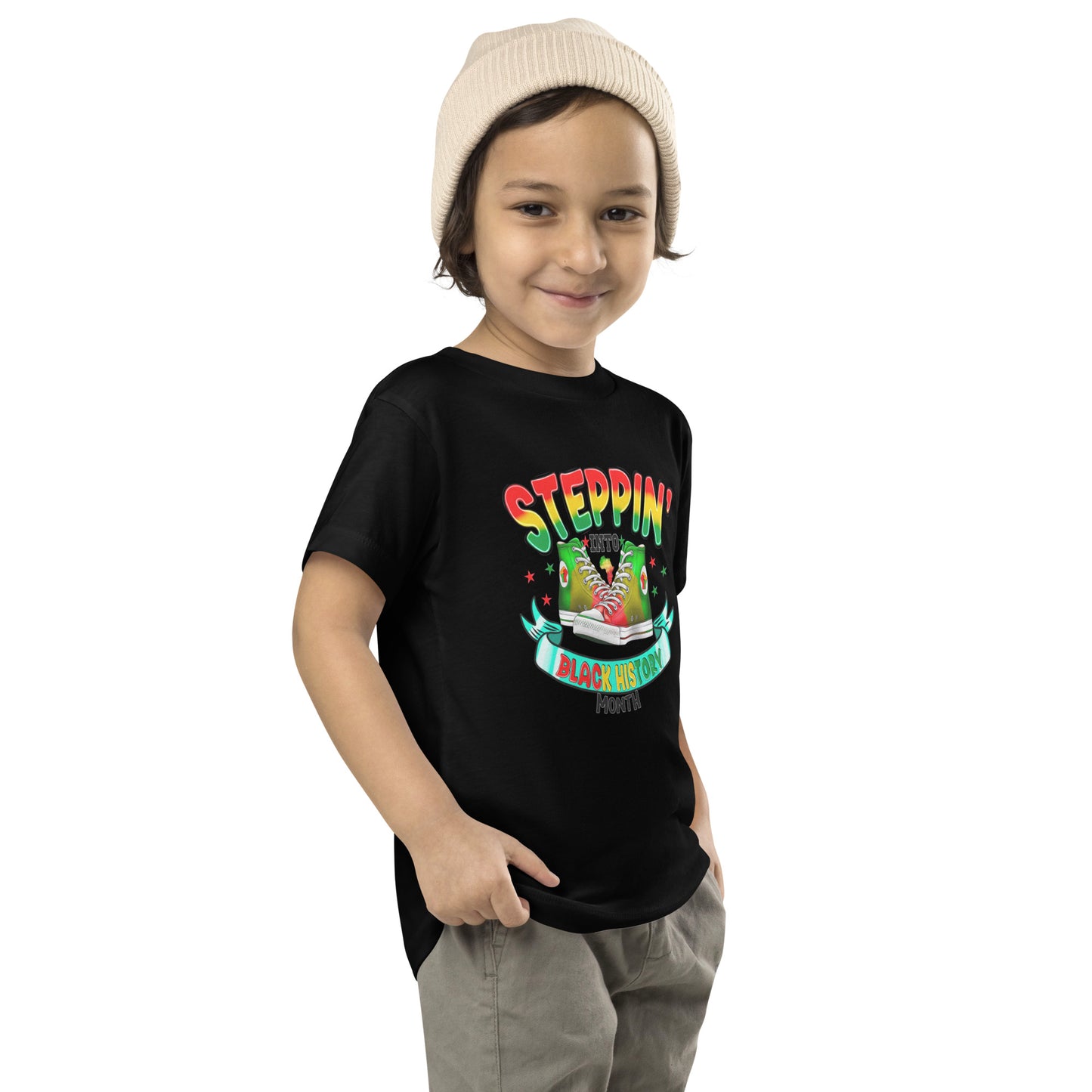 Toddler Short Sleeve Tee - Steppin Into Black History Month