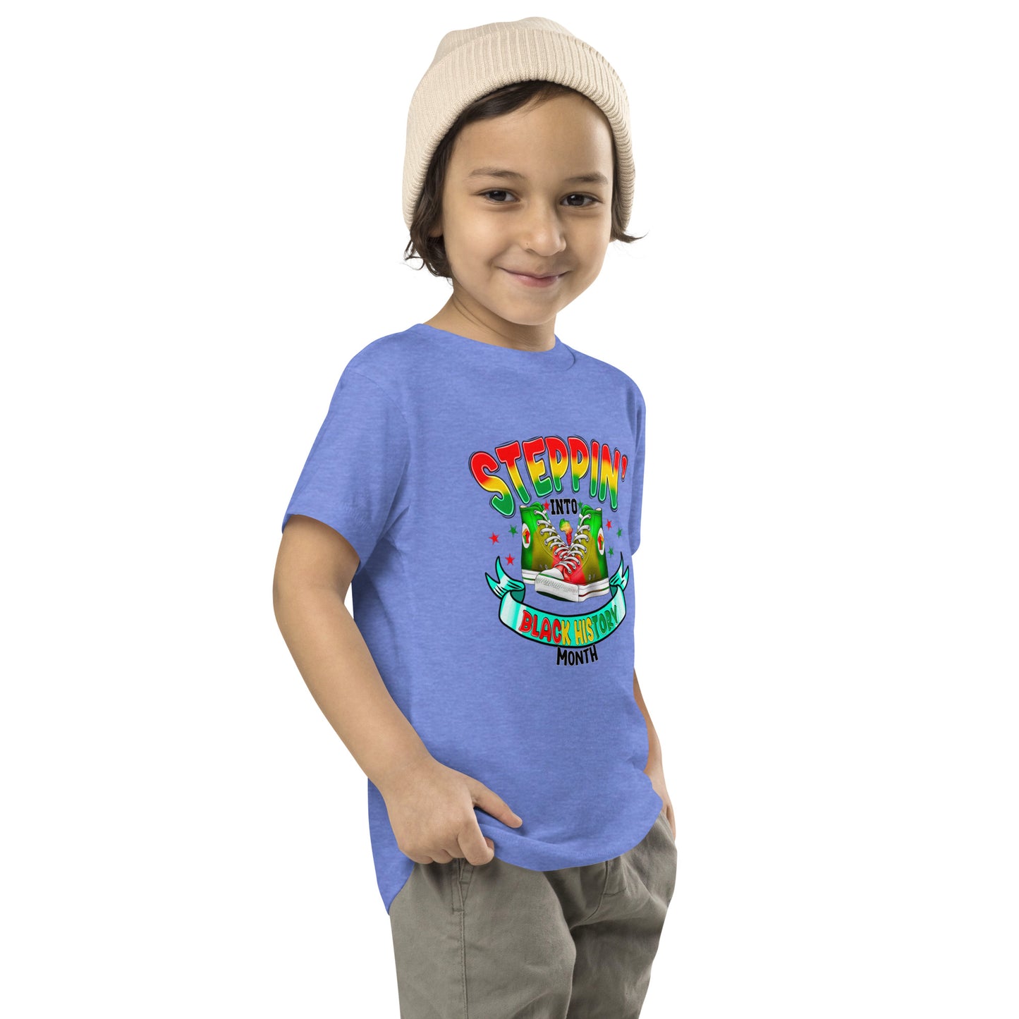 Toddler Short Sleeve Tee - Steppin Into Black History Month