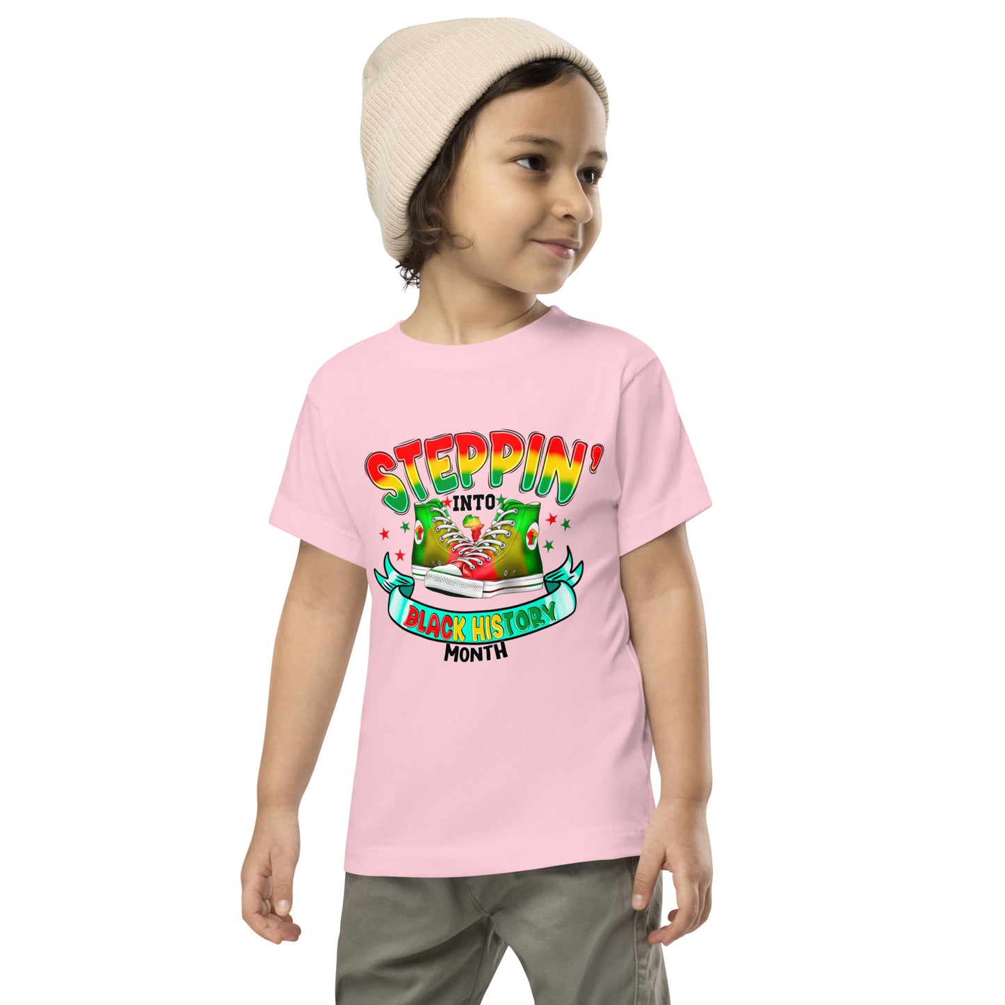 Toddler Short Sleeve Tee - Steppin Into Black History Month