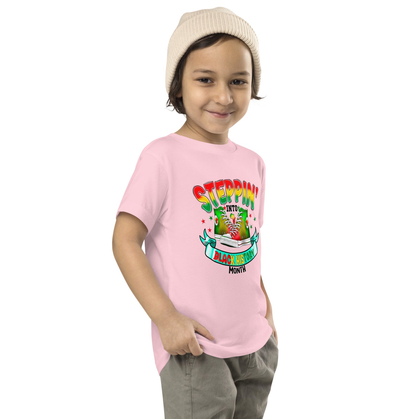 Toddler Short Sleeve Tee - Steppin Into Black History Month