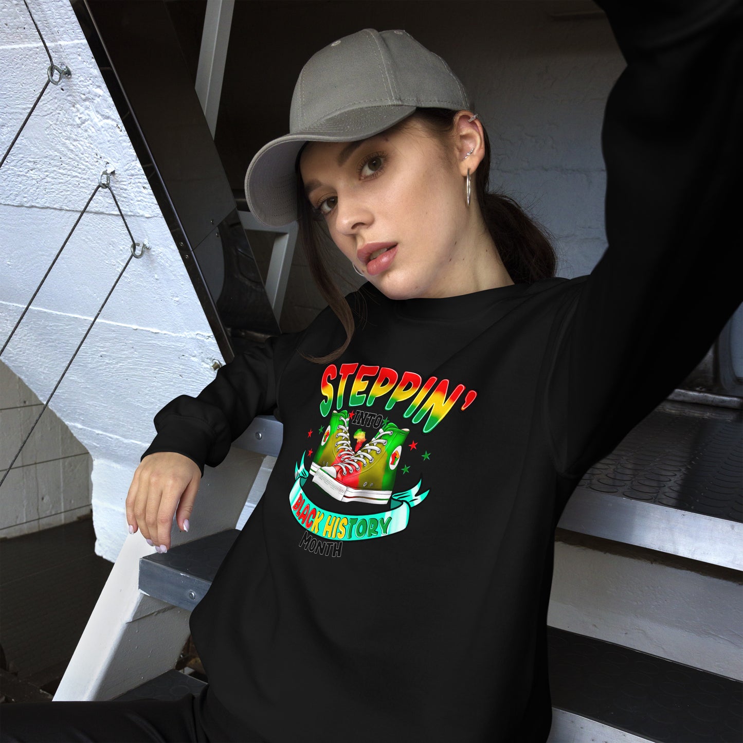 Unisex Sweatshirt - Steppin Into Black History Month