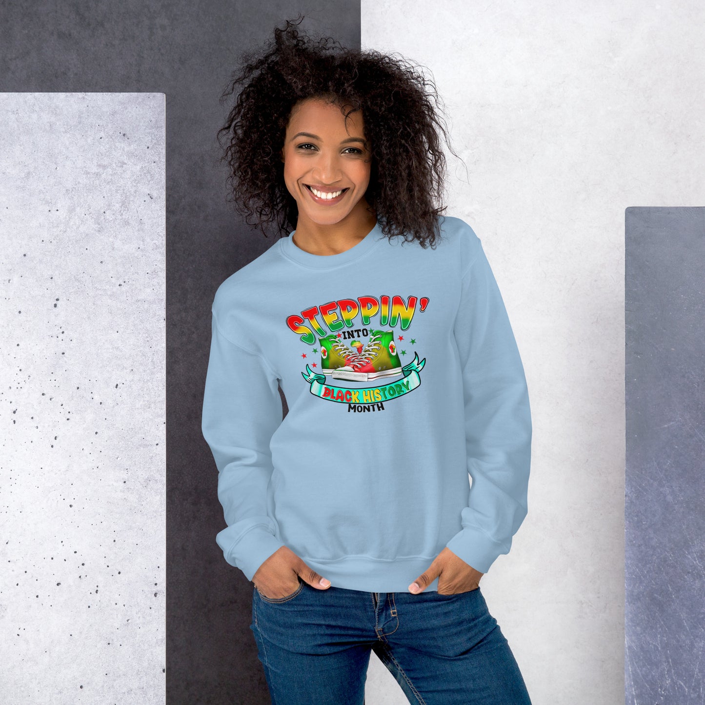 Unisex Sweatshirt - Steppin Into Black History Month