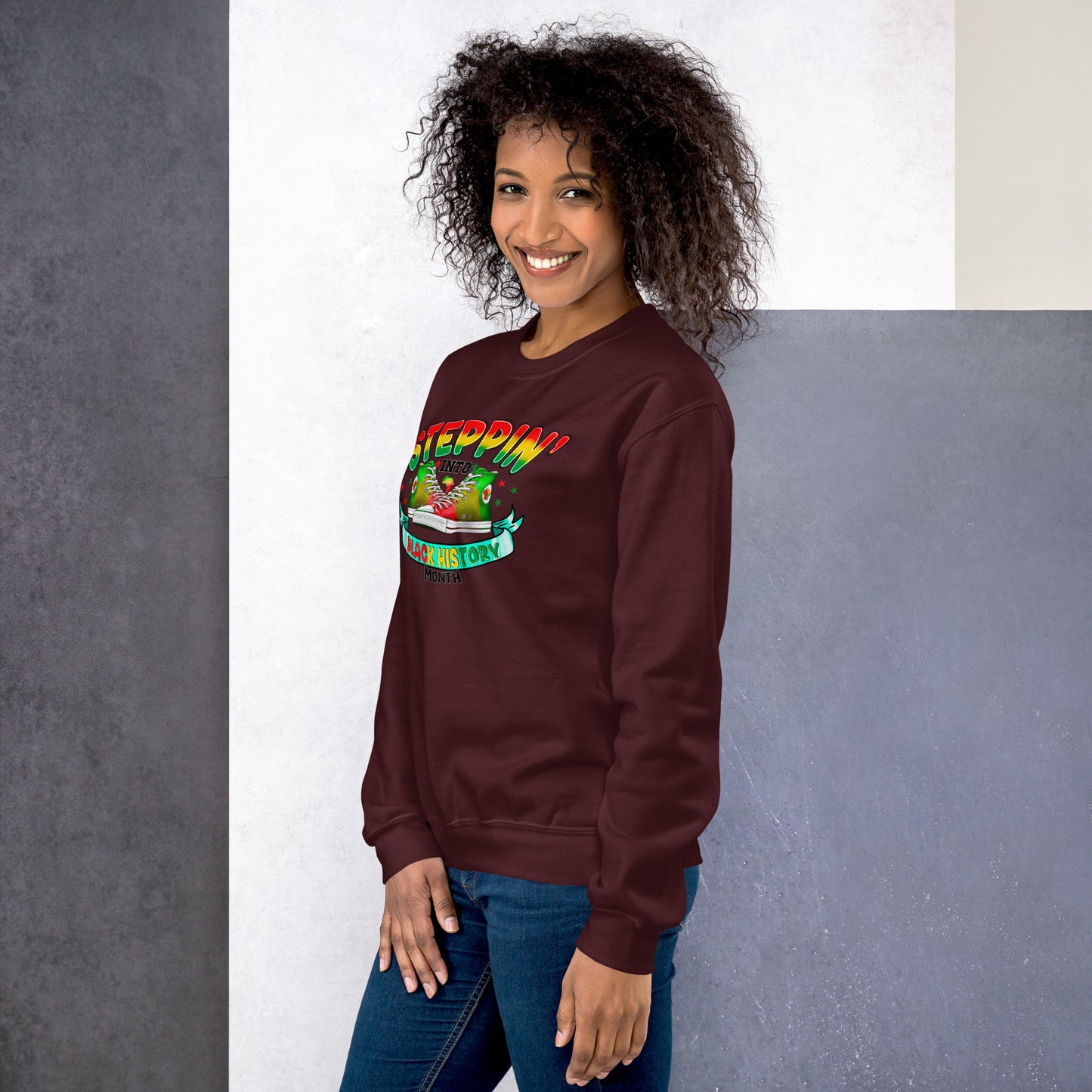 Unisex Sweatshirt - Steppin Into Black History Month