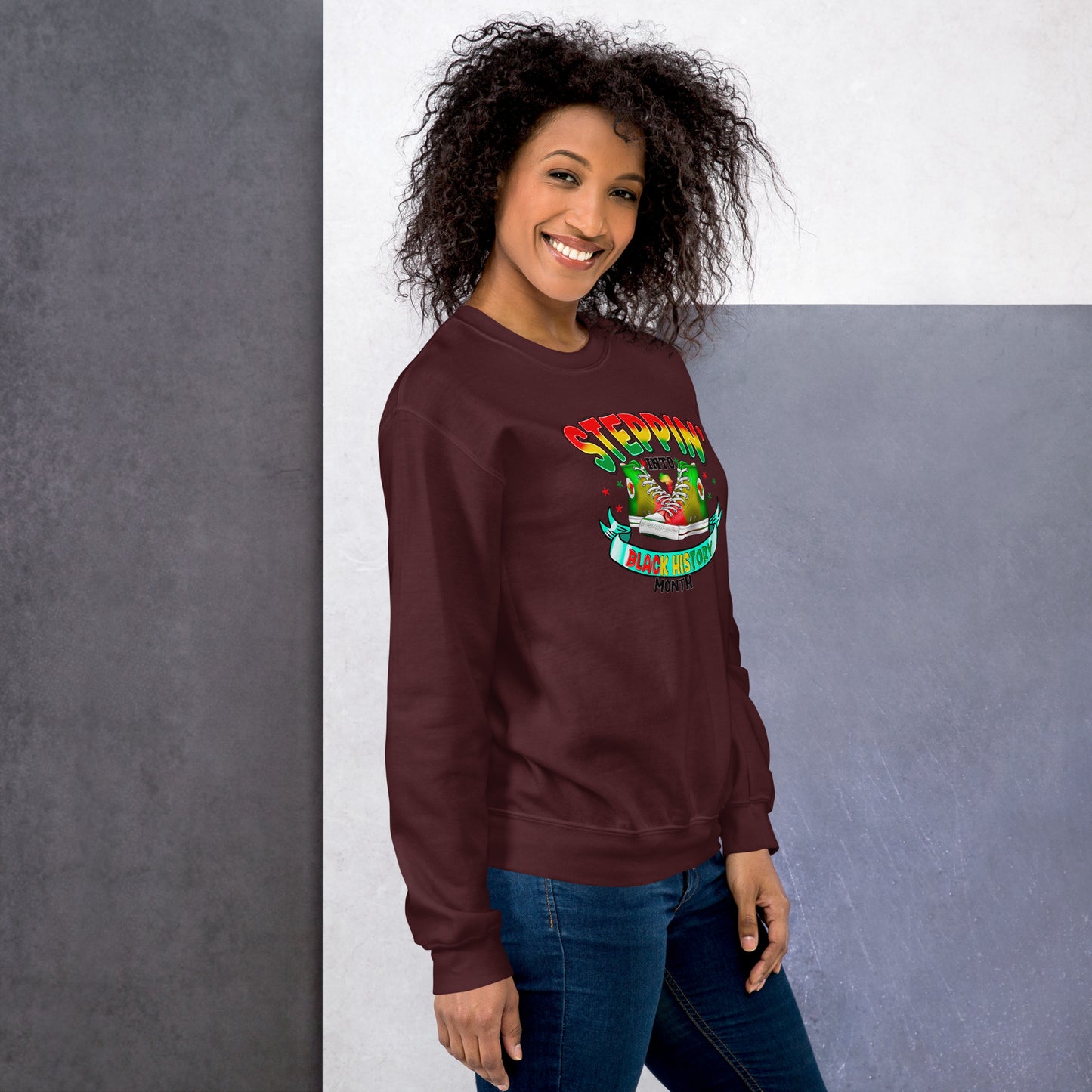 Unisex Sweatshirt - Steppin Into Black History Month