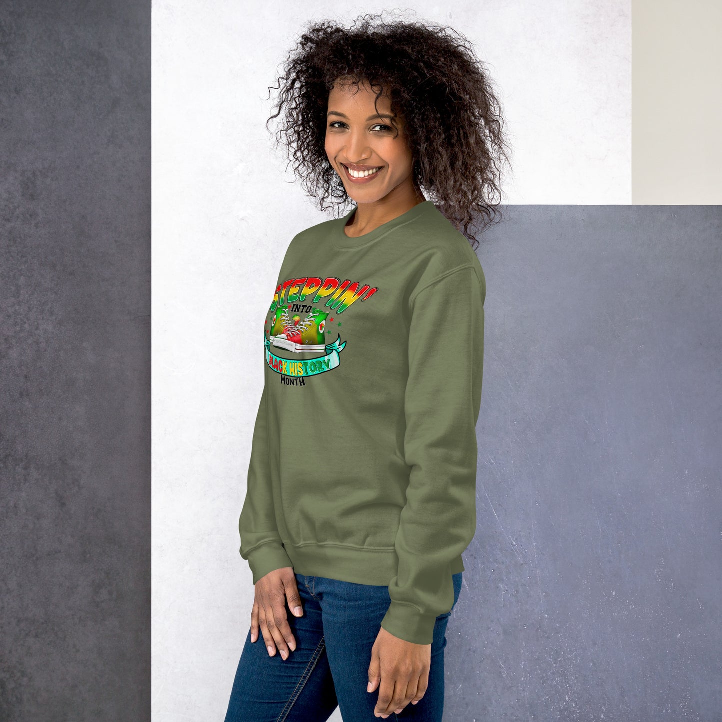 Unisex Sweatshirt - Steppin Into Black History Month