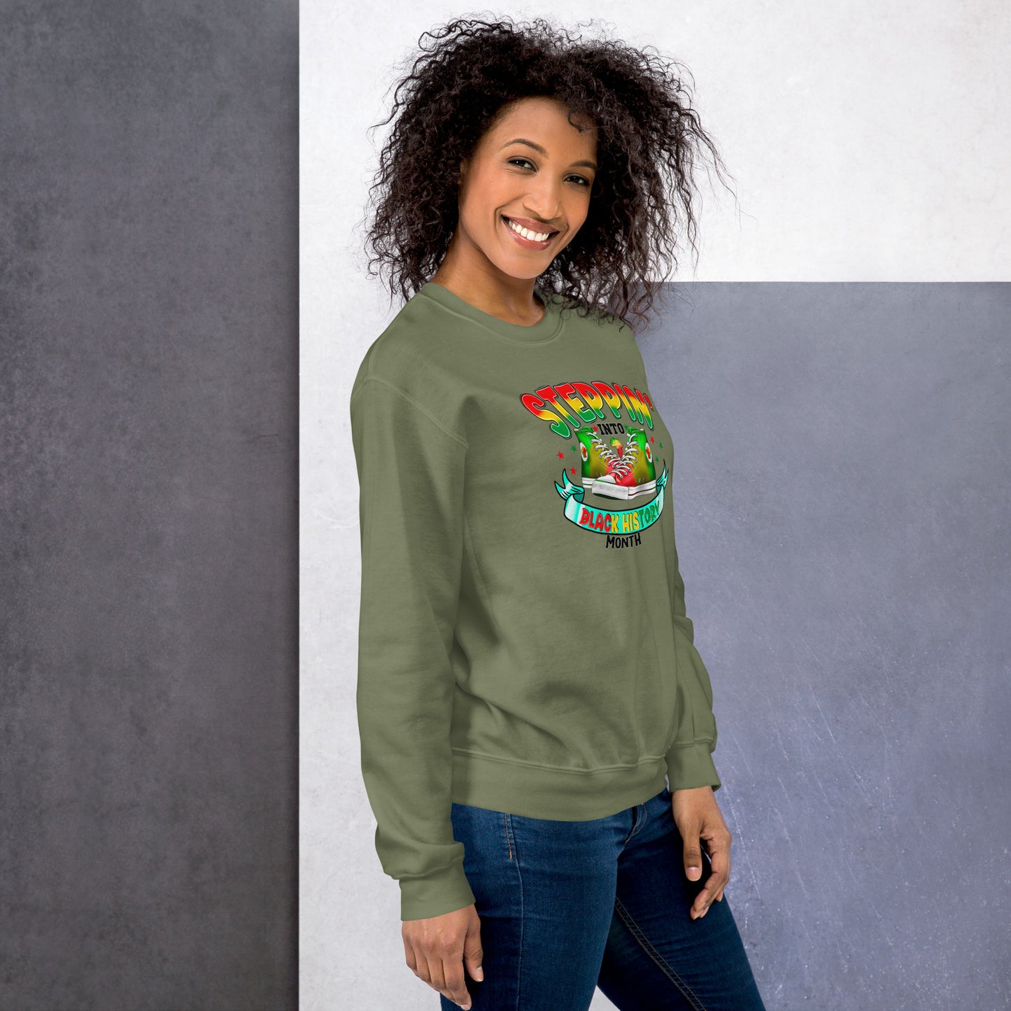 Unisex Sweatshirt - Steppin Into Black History Month