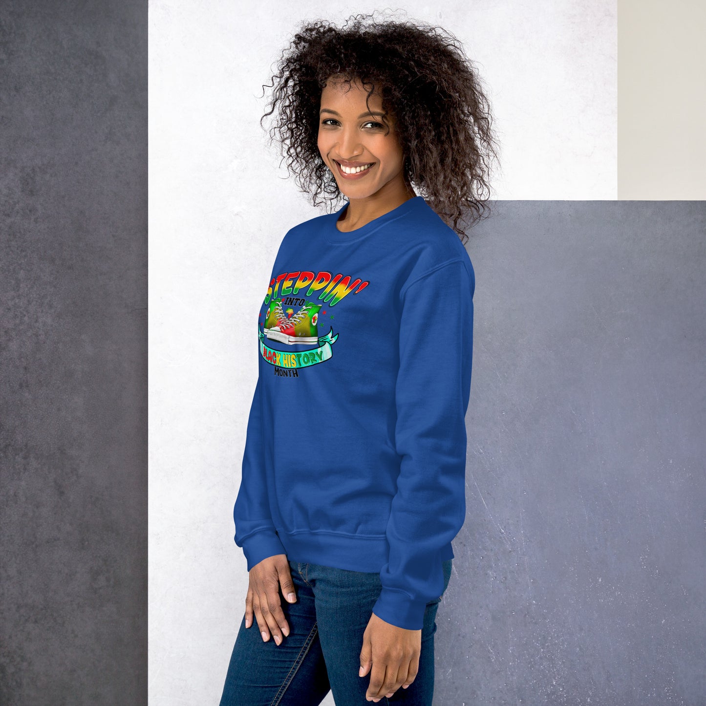 Unisex Sweatshirt - Steppin Into Black History Month