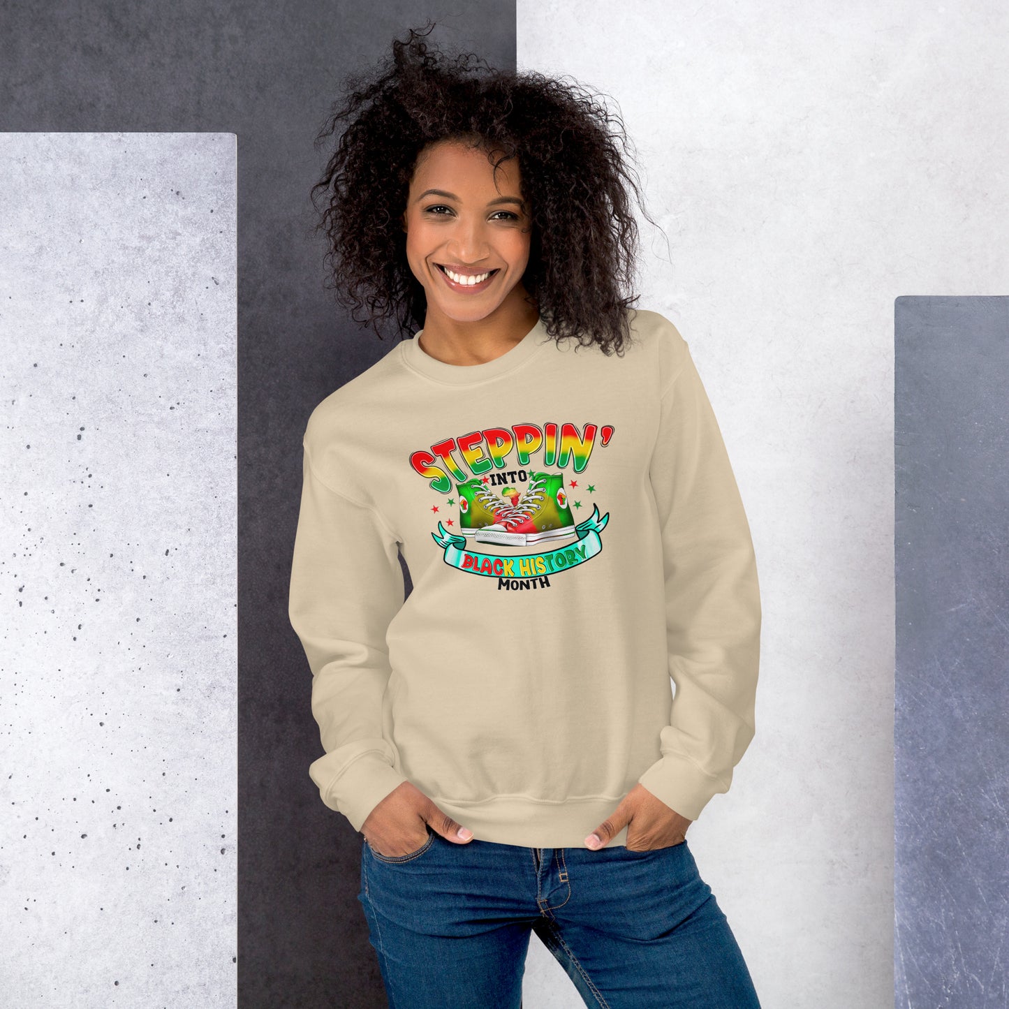 Unisex Sweatshirt - Steppin Into Black History Month