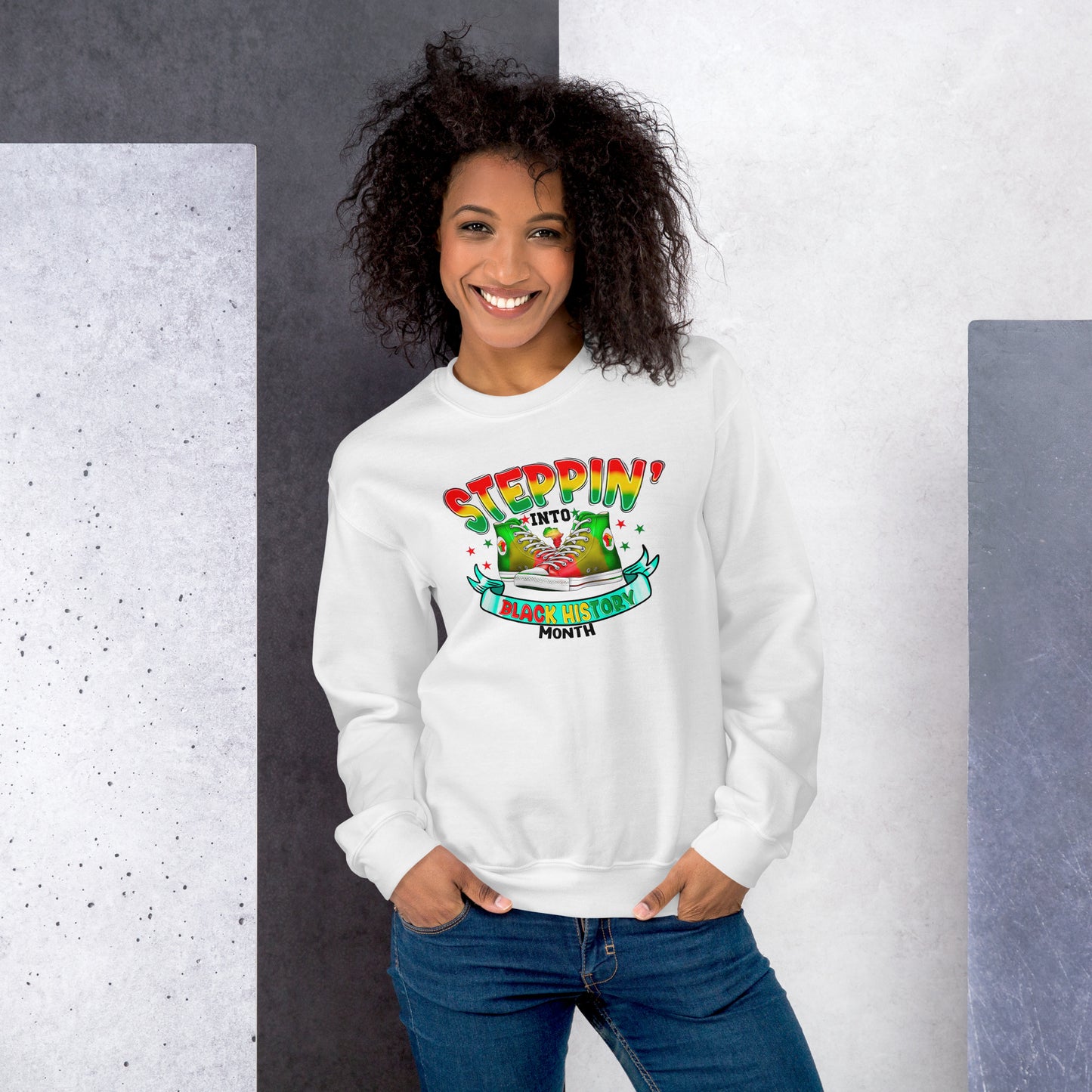 Unisex Sweatshirt - Steppin Into Black History Month