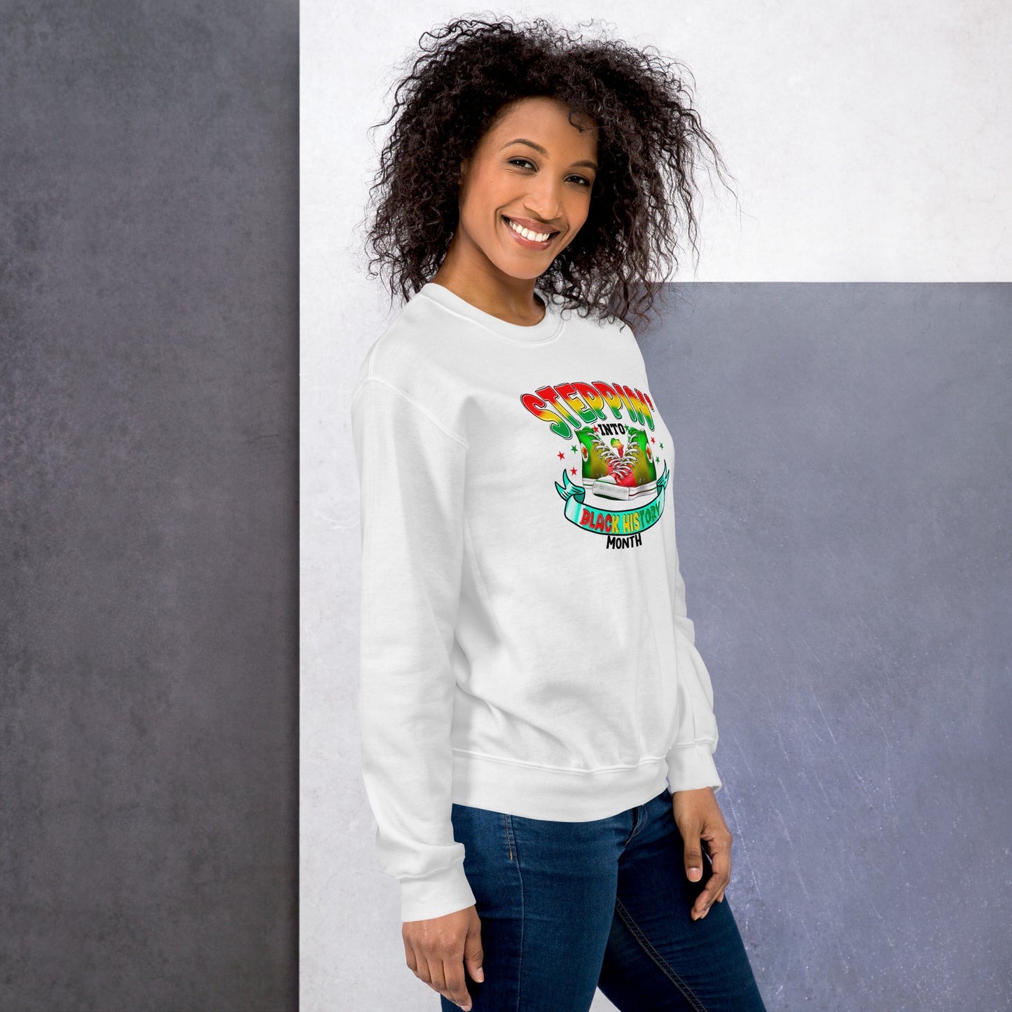 Unisex Sweatshirt - Steppin Into Black History Month