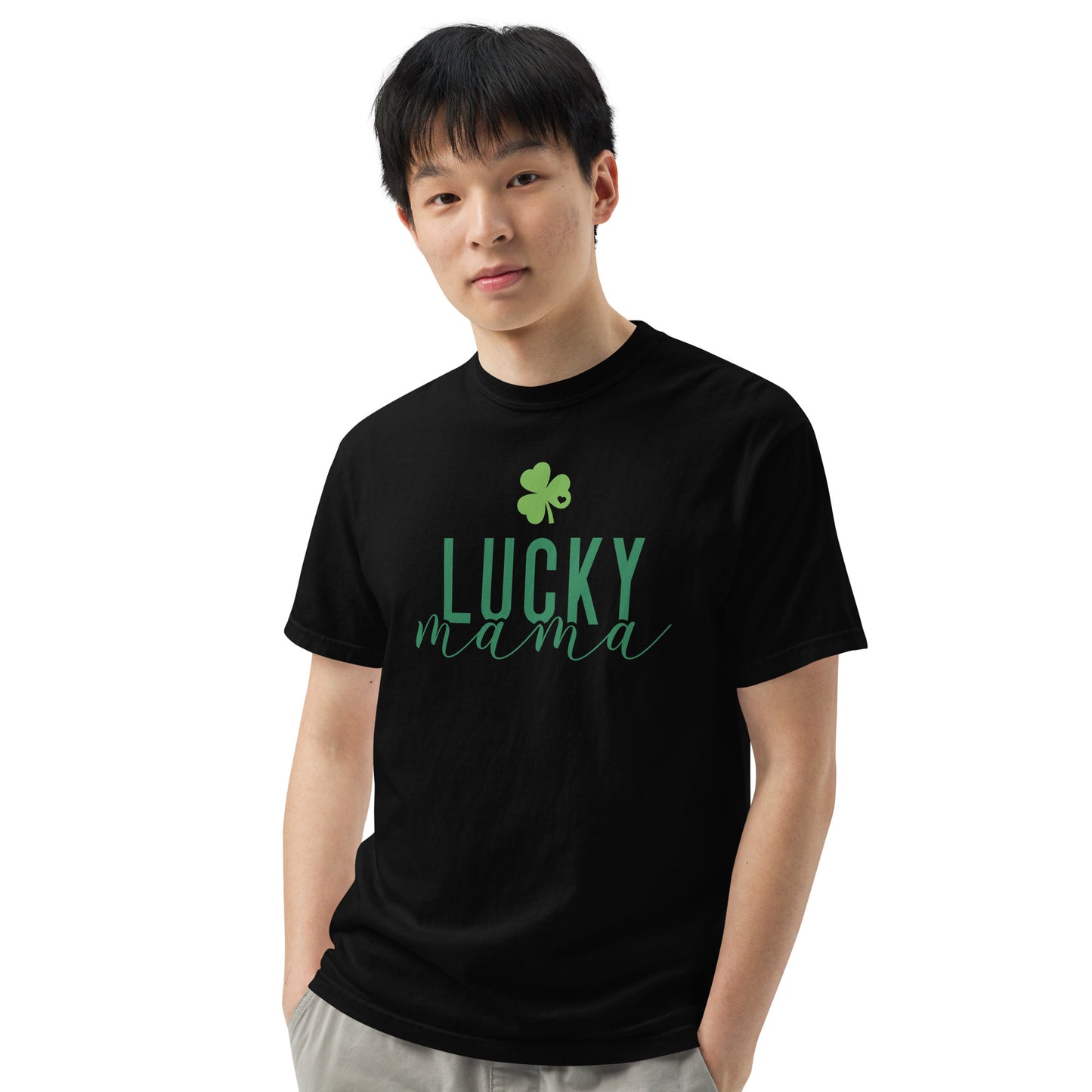Unisex garment-dyed heavyweight t-shirt - St Pattys Day Lucky Mama