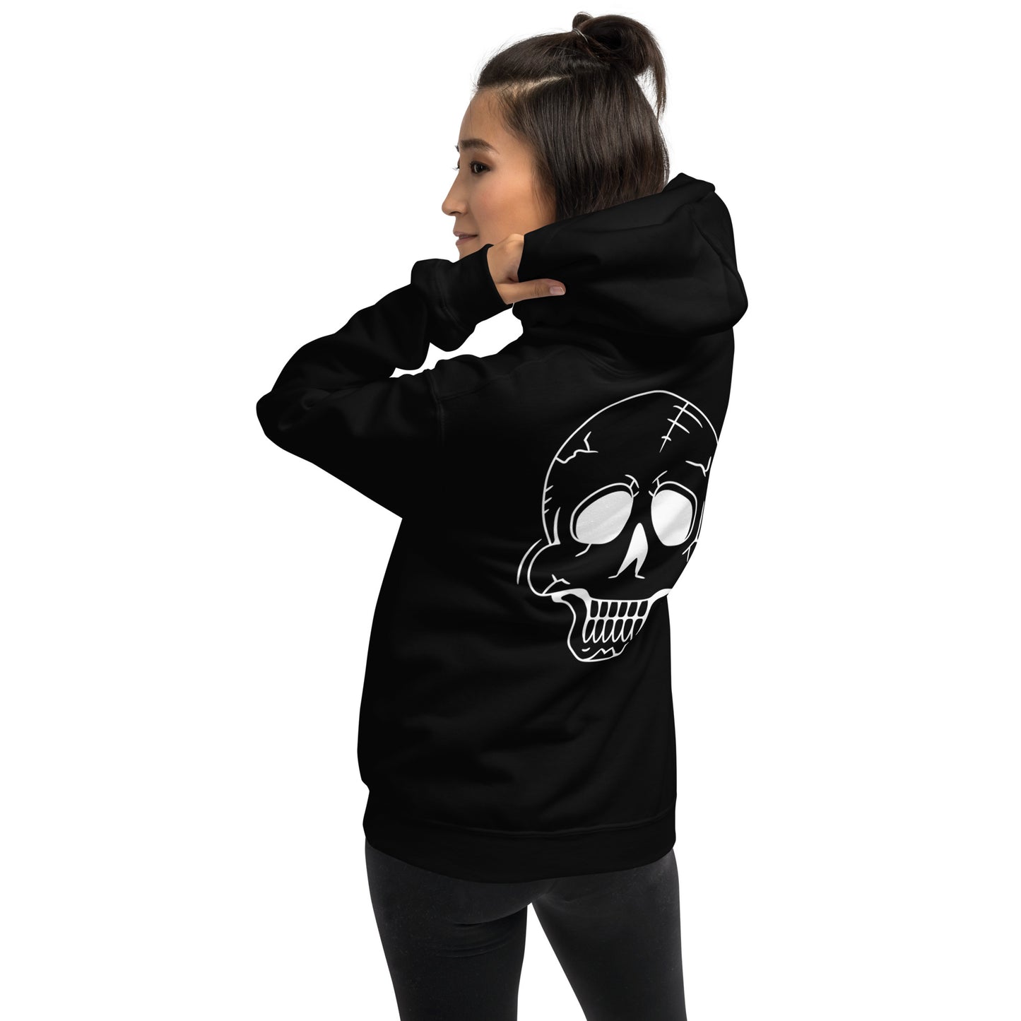 Unisex Hoodie - Halloween Skeleton Black Hoodie