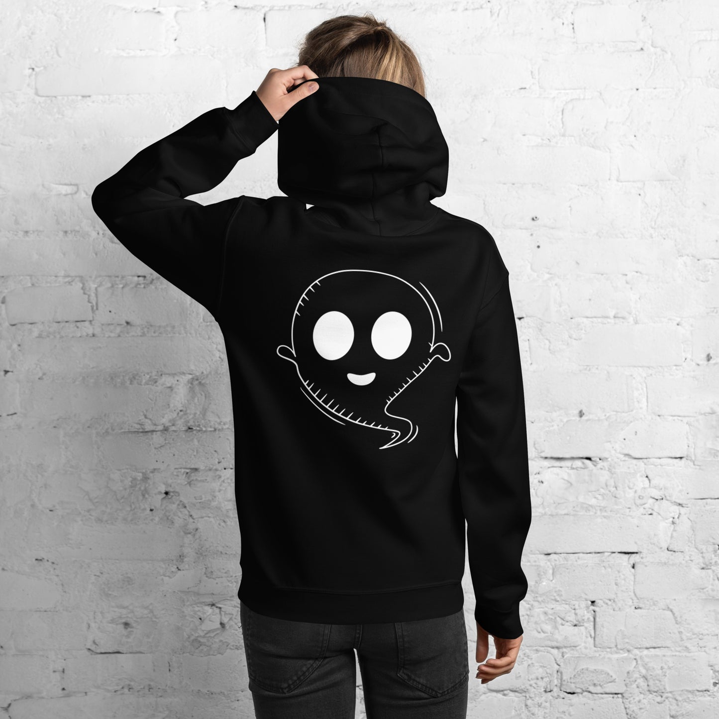 Unisex Hoodie - Halloween Ghost Black Hoodie