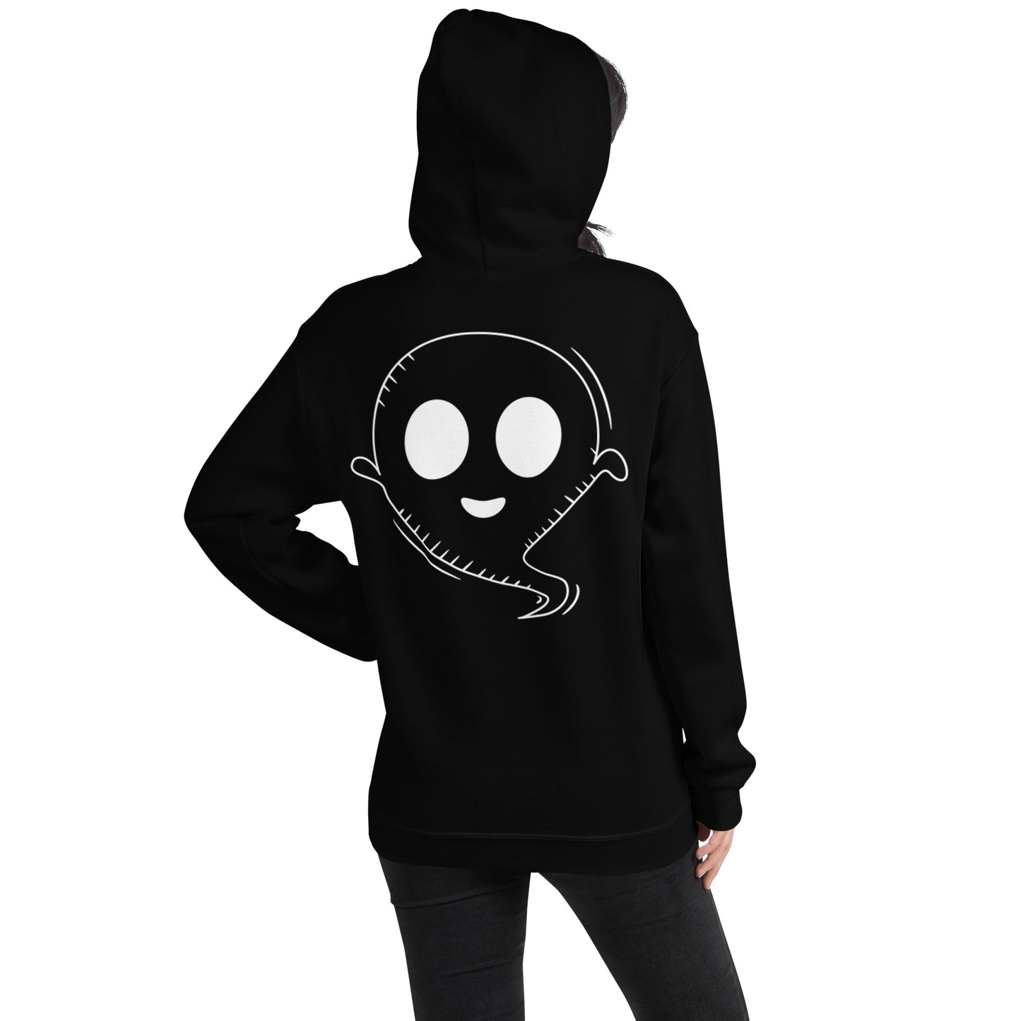 Unisex Hoodie - Halloween Ghost Black Hoodie