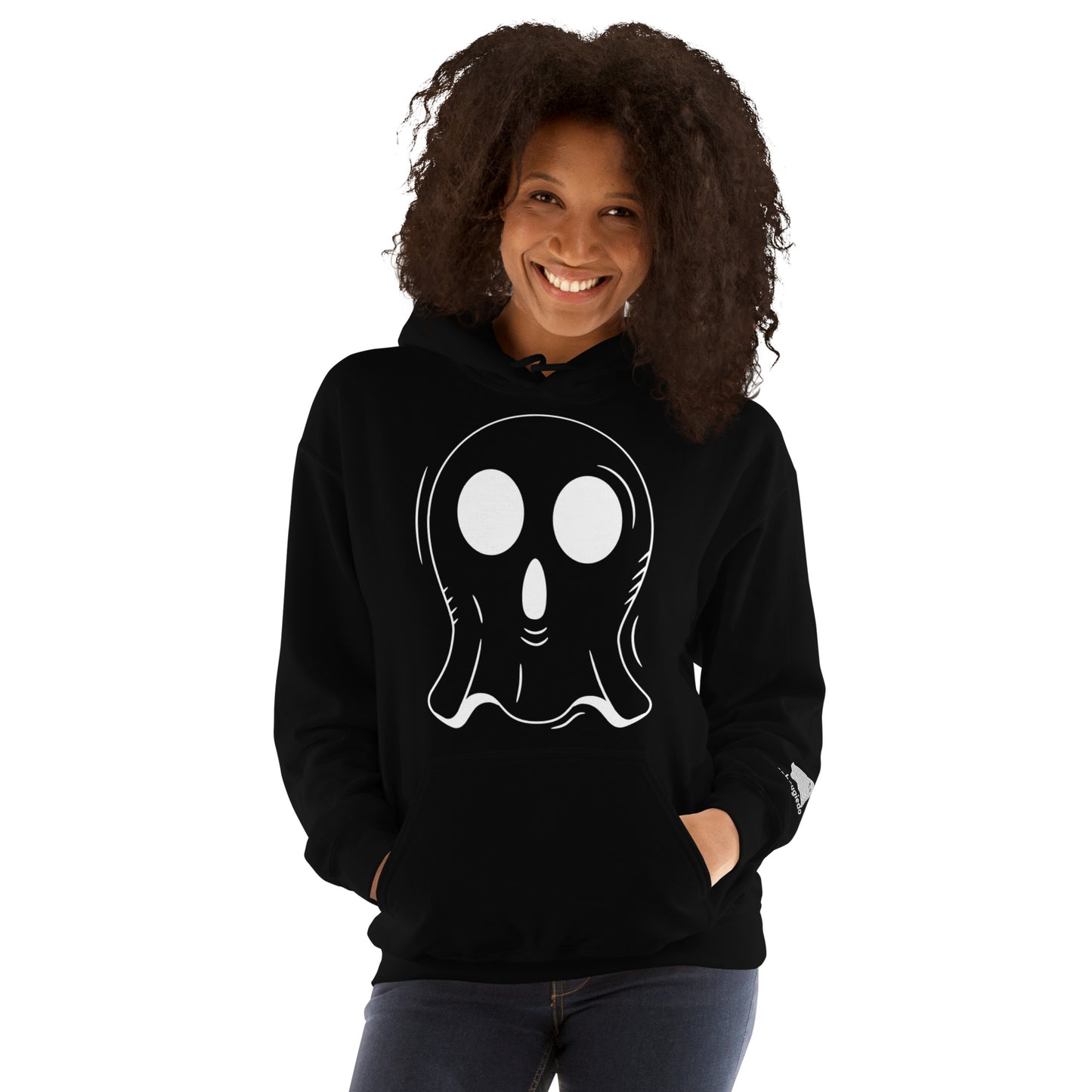 Unisex Hoodie - Halloween Ghost Black Hoodie