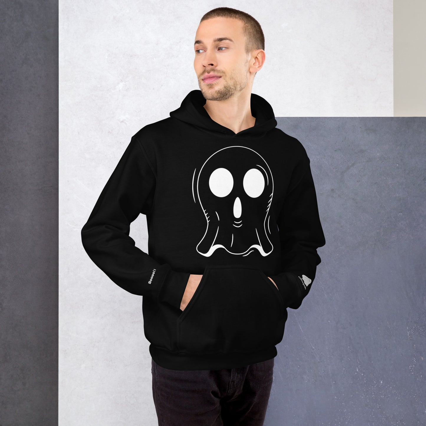 Unisex Hoodie - Halloween Ghost Black Hoodie