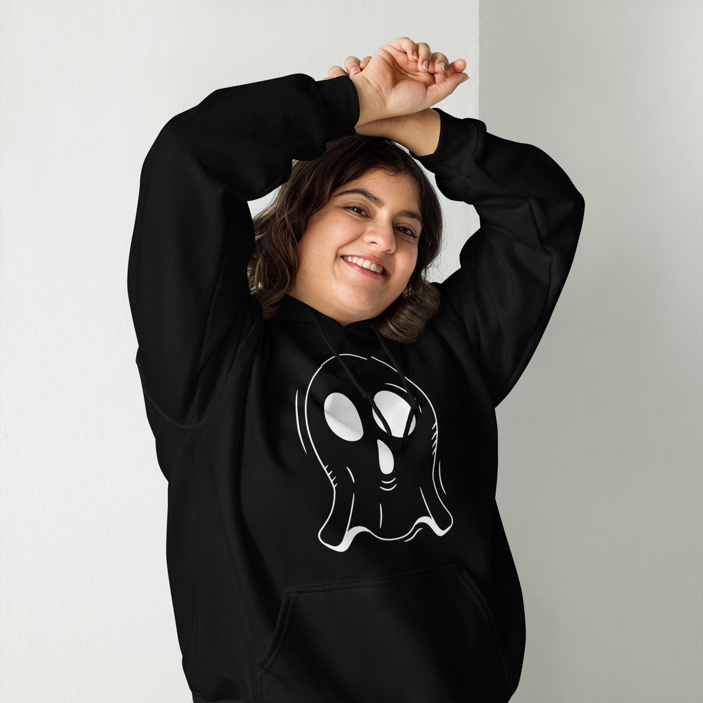 Unisex Hoodie - Halloween Ghost Black Hoodie