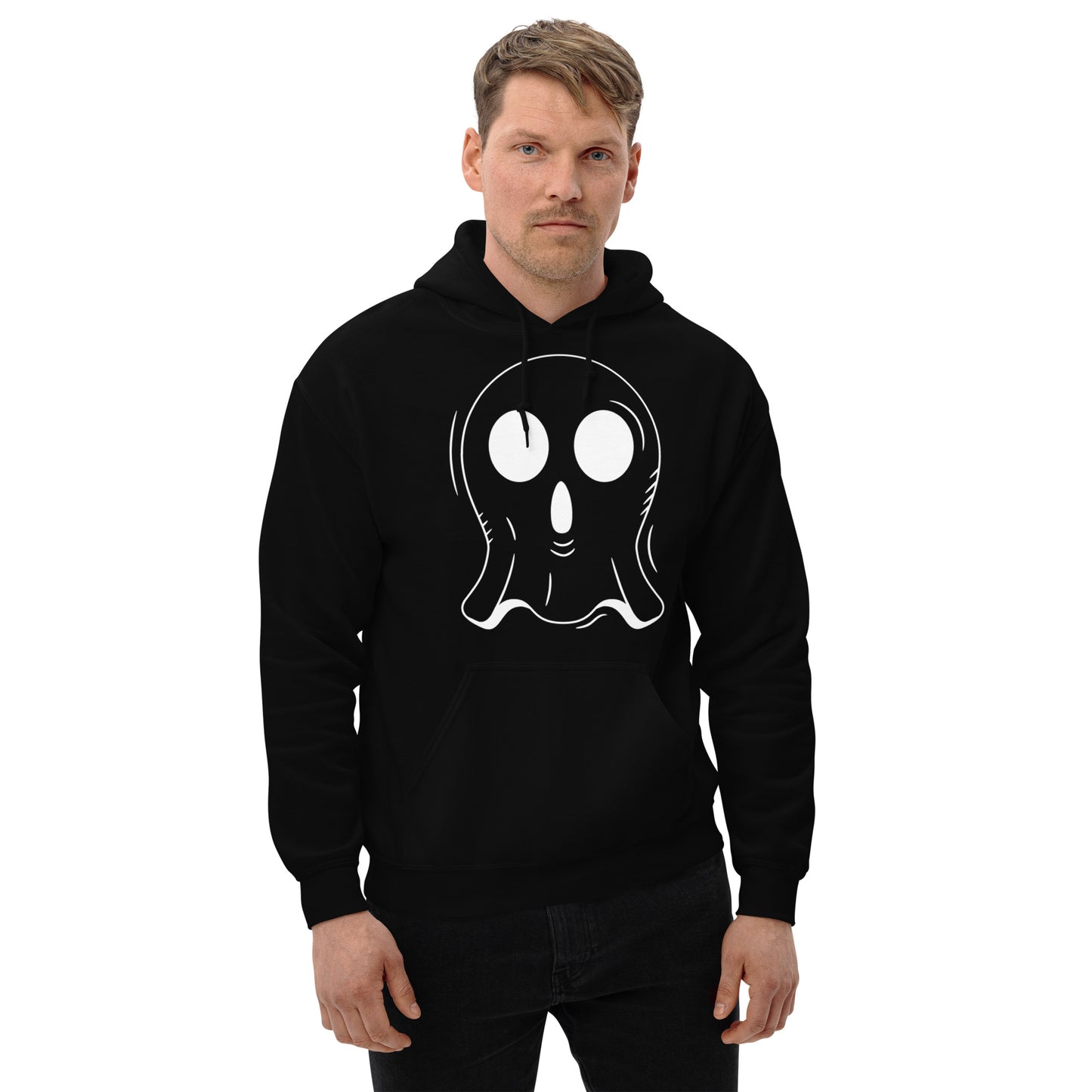 Unisex Hoodie - Halloween Ghost Black Hoodie