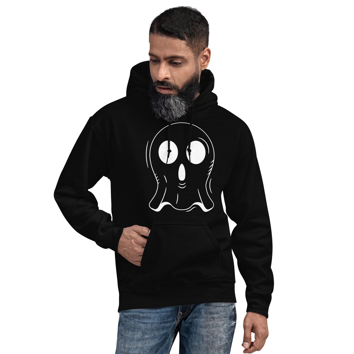 Unisex Hoodie - Halloween Ghost Black Hoodie