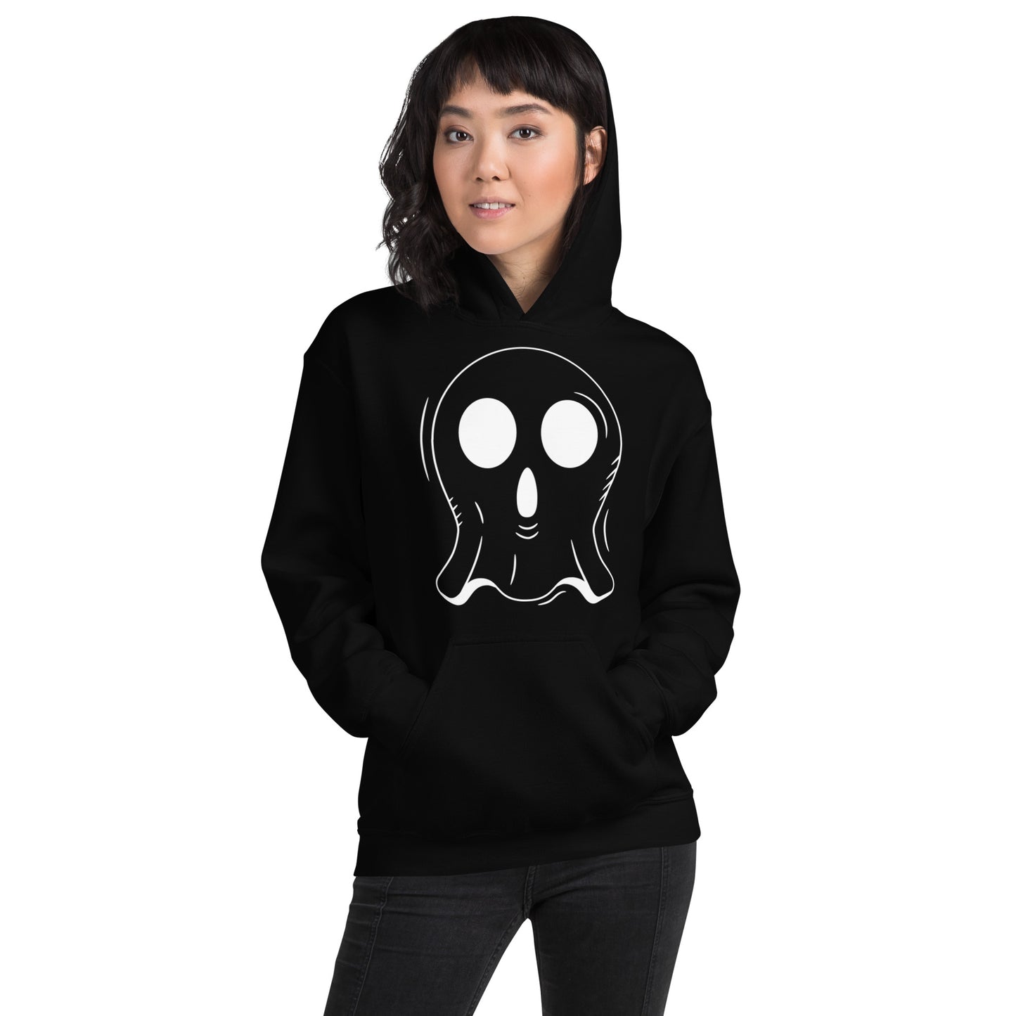 Unisex Hoodie - Halloween Ghost Black Hoodie