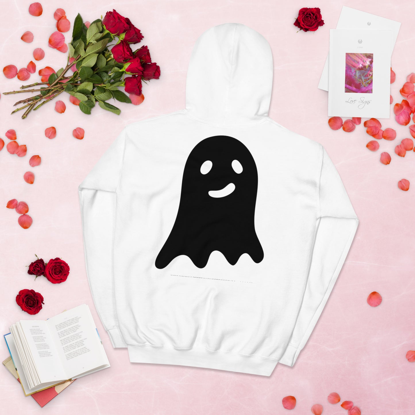 Unisex Hoodie - Halloween Ghost White Hoodie