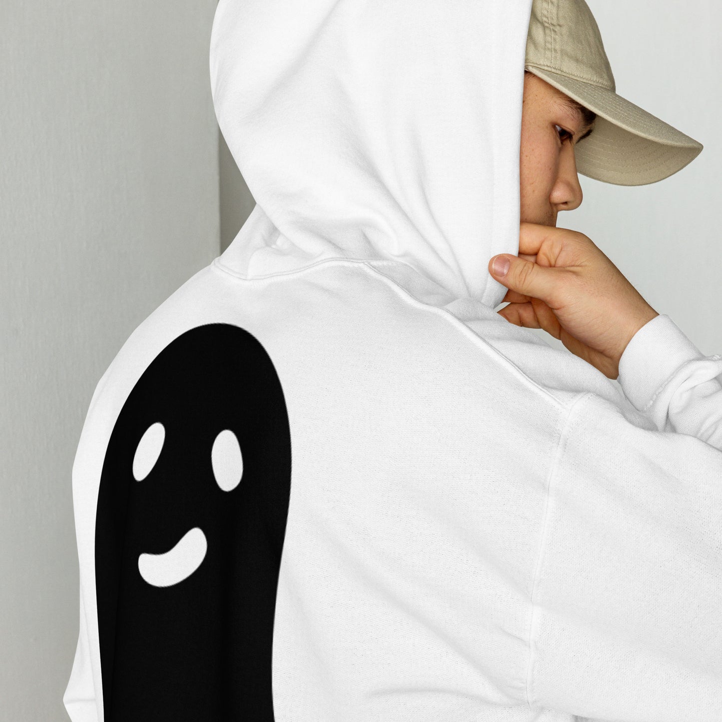 Unisex Hoodie - Halloween Ghost White Hoodie