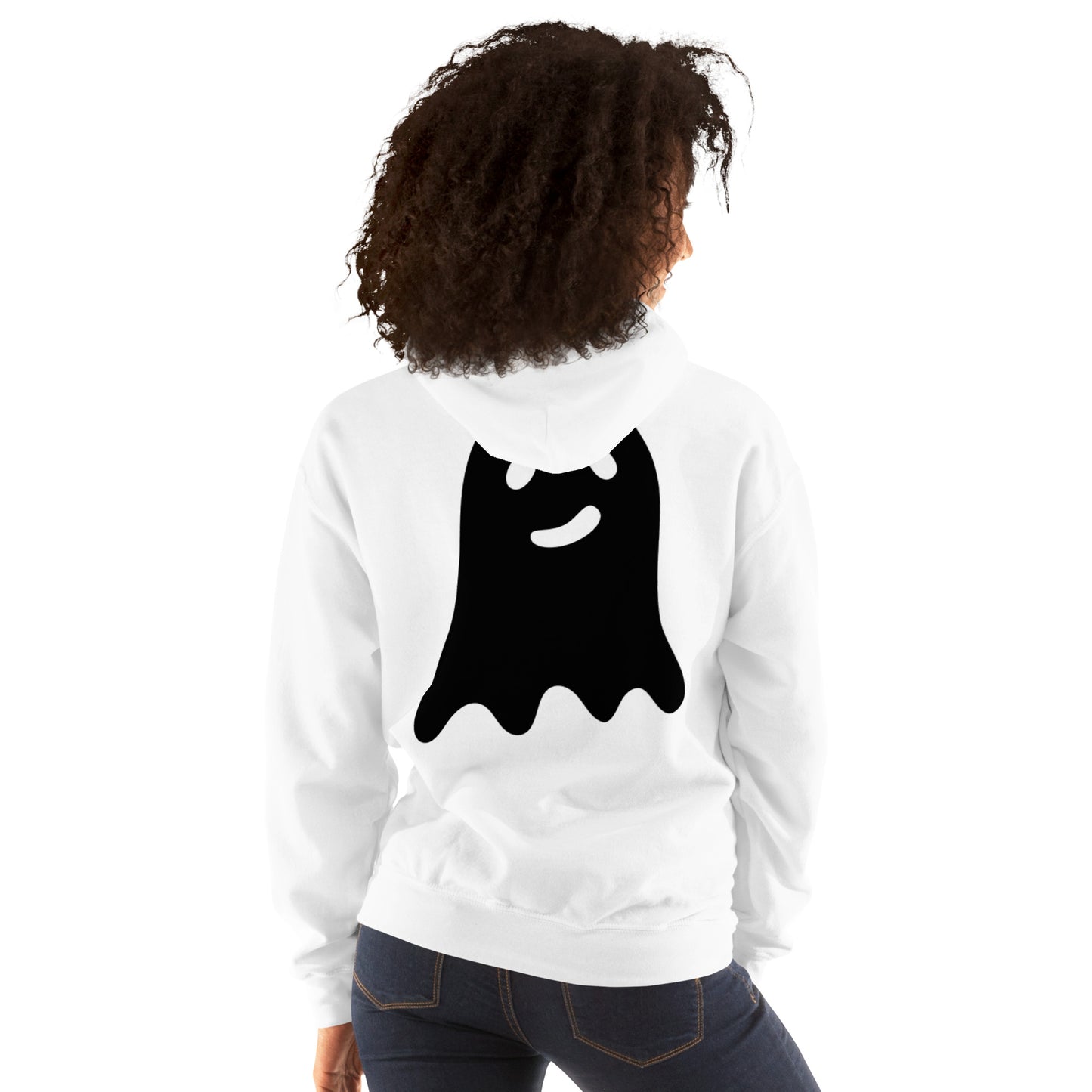 Unisex Hoodie - Halloween Ghost White Hoodie