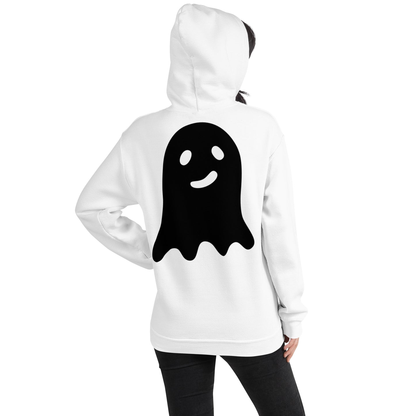 Unisex Hoodie - Halloween Ghost White Hoodie