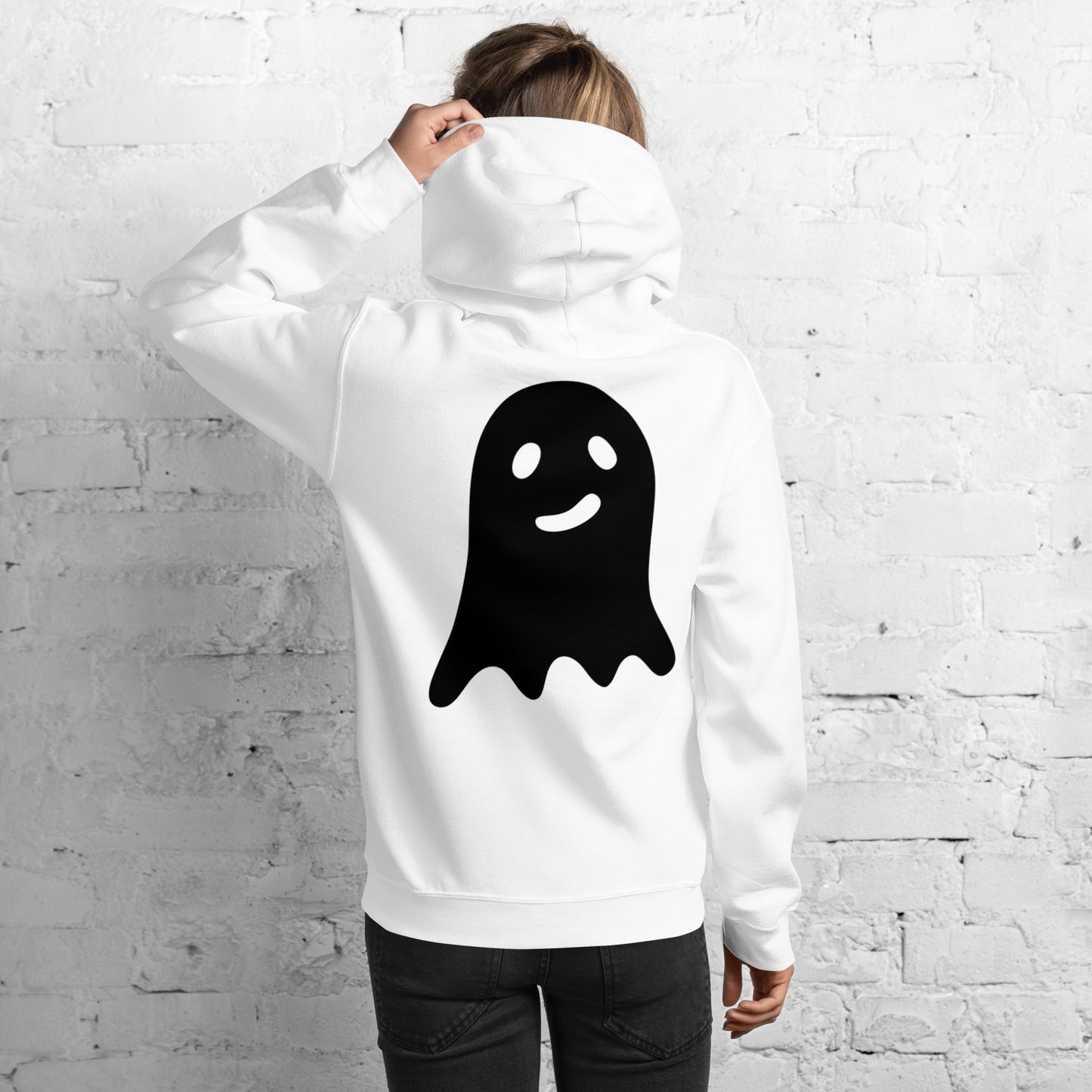 Unisex Hoodie - Halloween Ghost White Hoodie