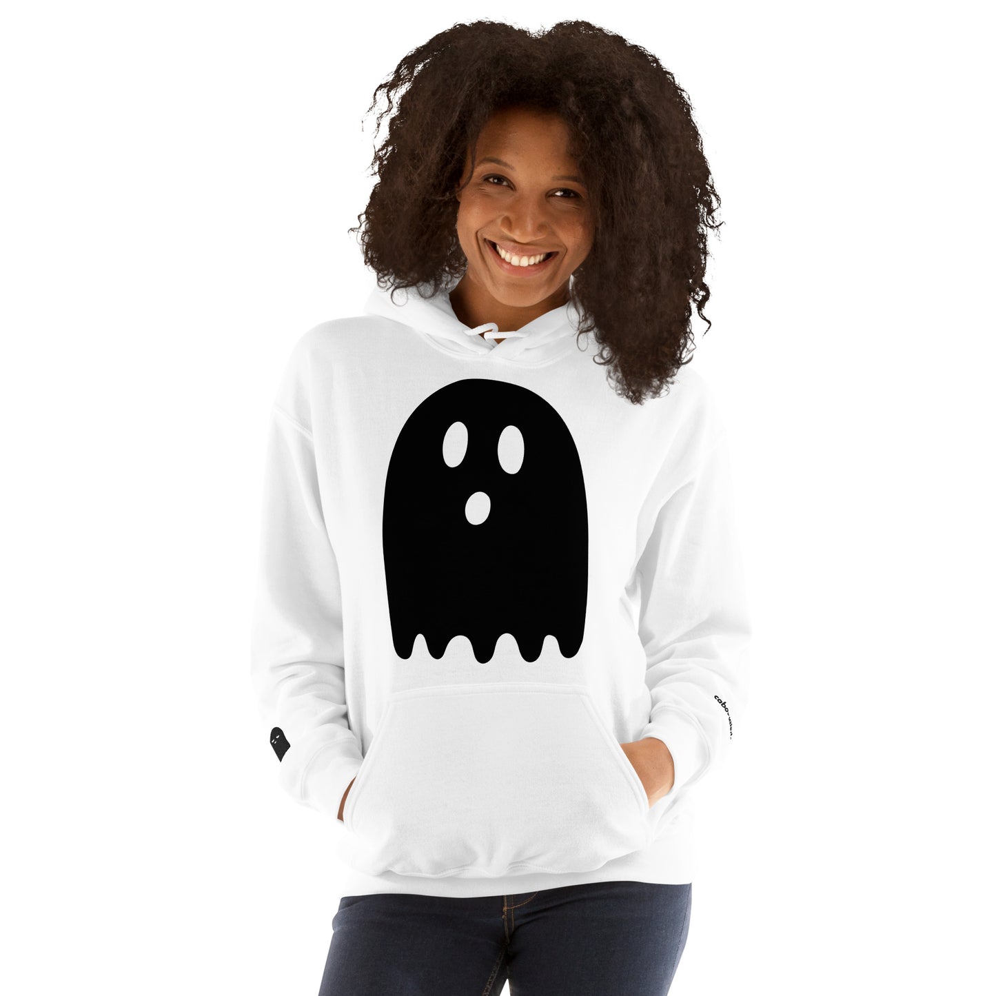 Unisex Hoodie - Halloween Ghost White Hoodie