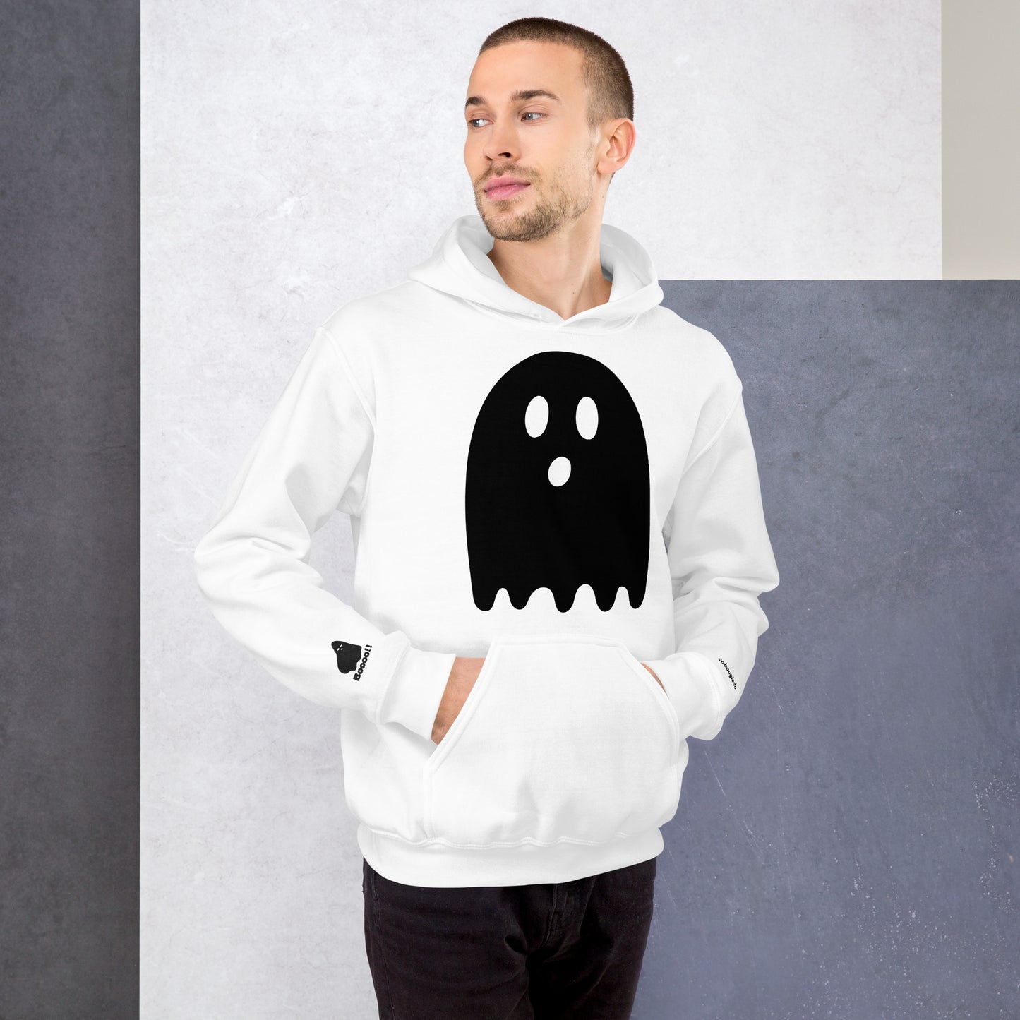 Unisex Hoodie - Halloween Ghost White Hoodie