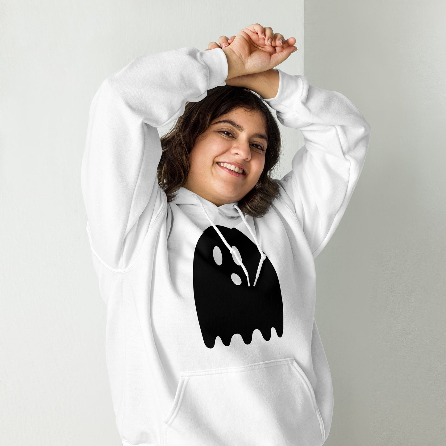 Unisex Hoodie - Halloween Ghost White Hoodie