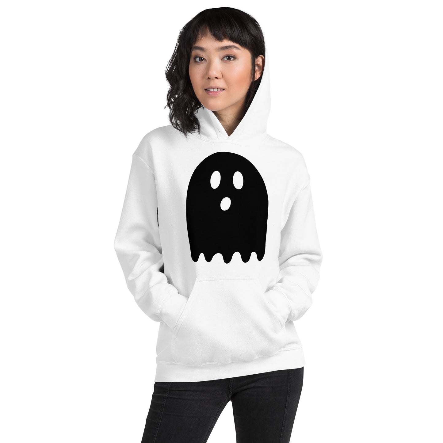 Unisex Hoodie - Halloween Ghost White Hoodie