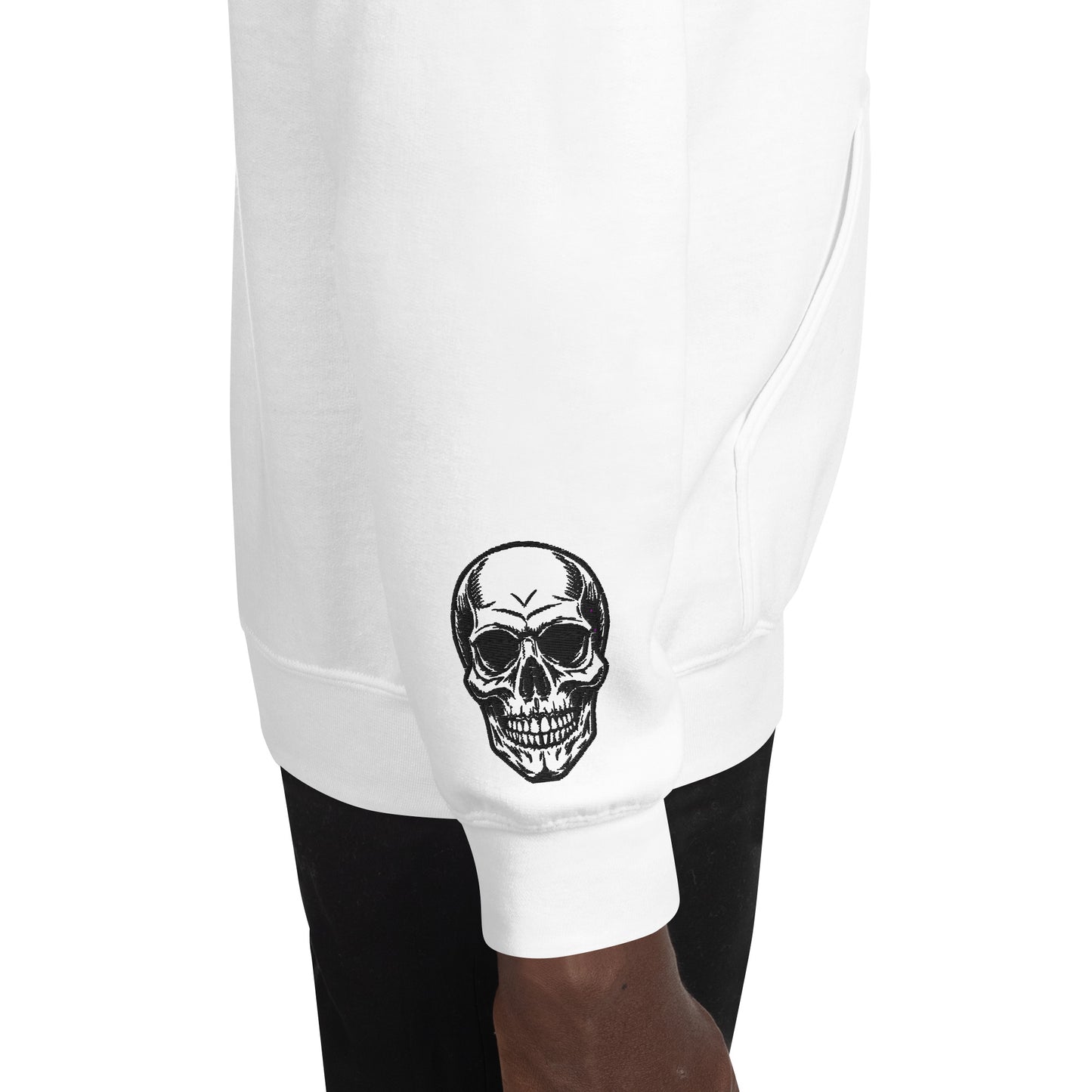 Unisex Hoodie - Halloween Skeleton White Hoodie