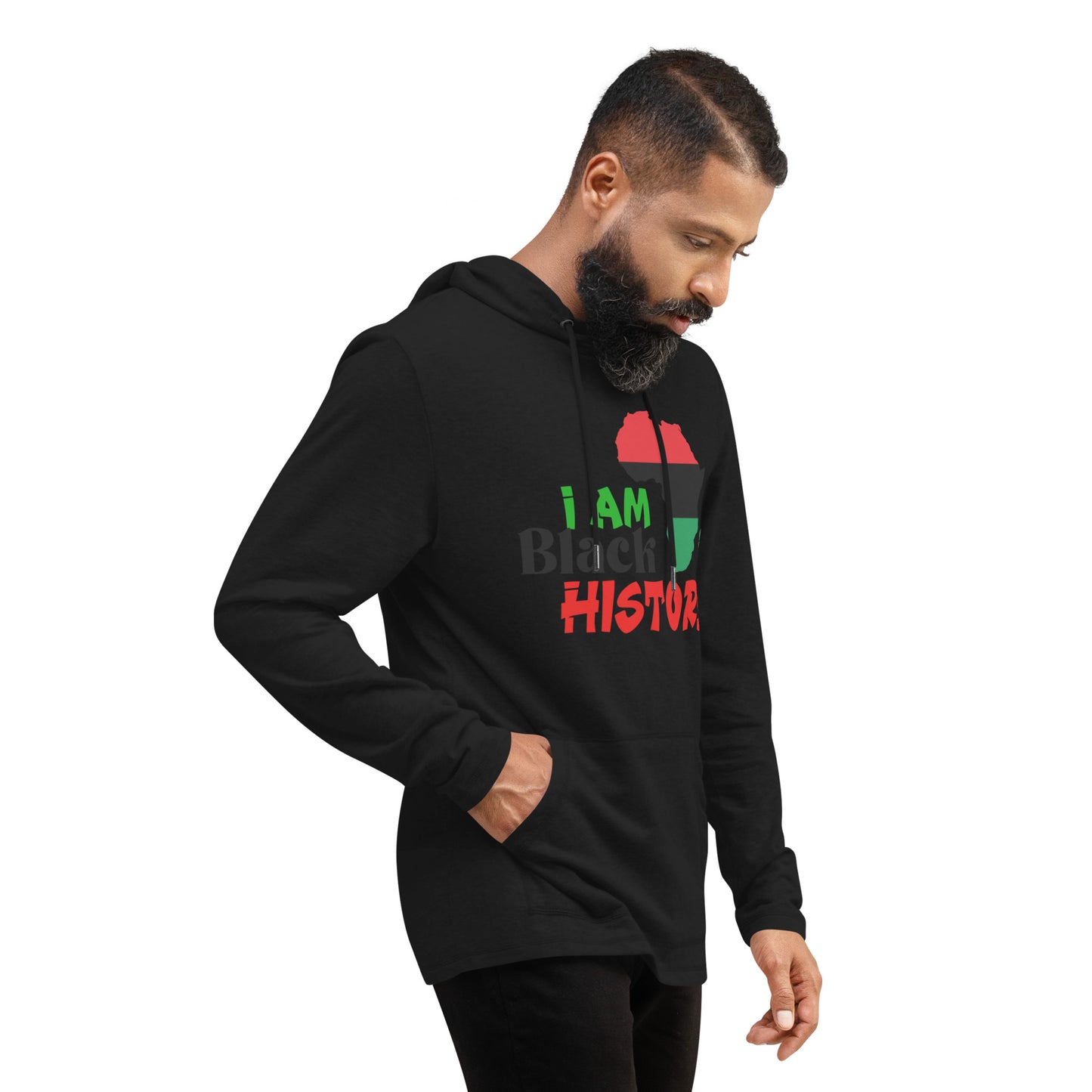 Unisex Lightweight Hoodie - I Am Black History