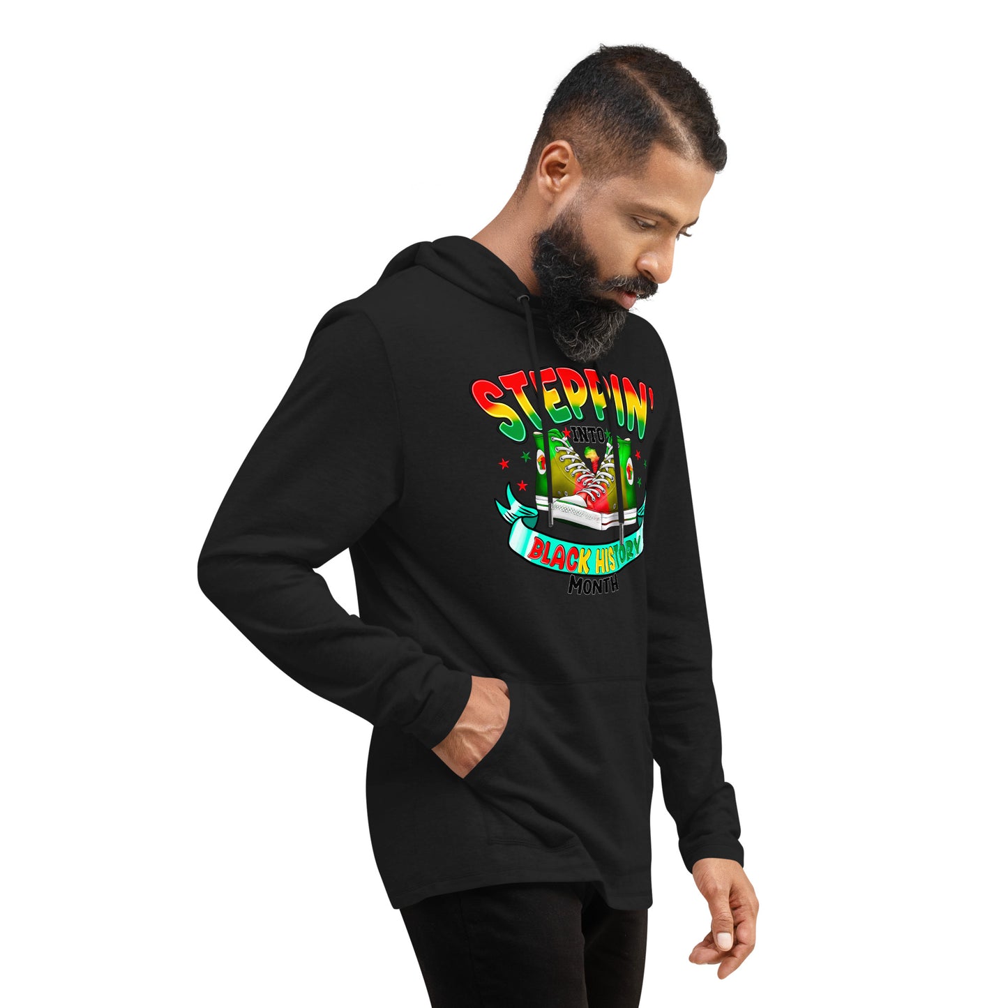 Unisex Lightweight Hoodie - Steppin Into Black History Month