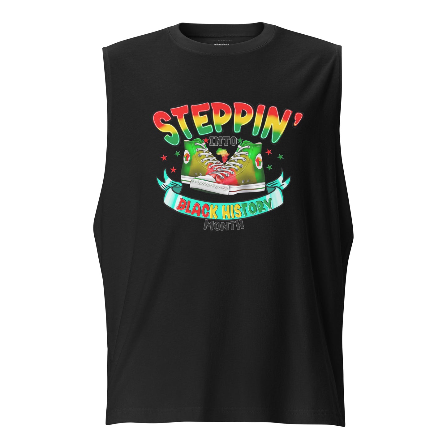 Muscle Shirt - Steppin Into Black History Month