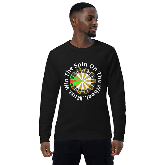 Unisex organic raglan sweatshirt - The Price Is Right - Spin The Wheel