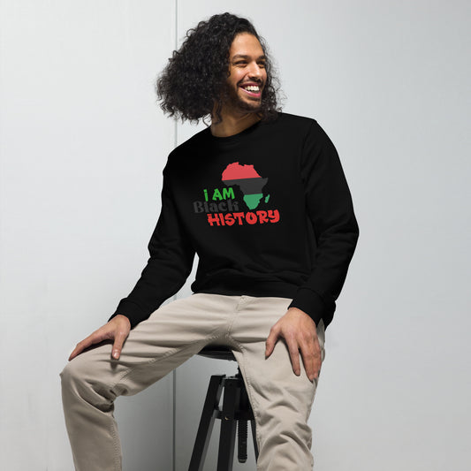 Unisex organic sweatshirt - I Am Black History