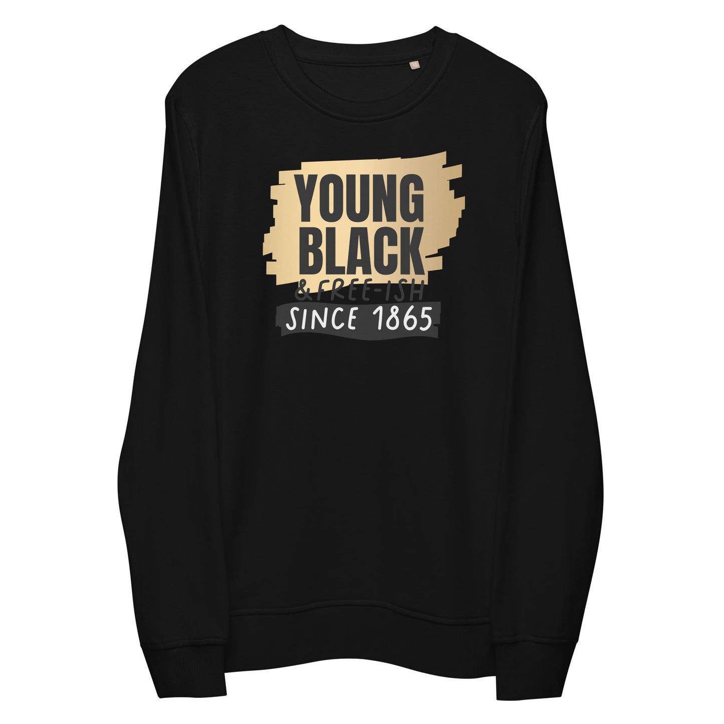 Unisex organic sweatshirt - Young Black Freeish Since 1865