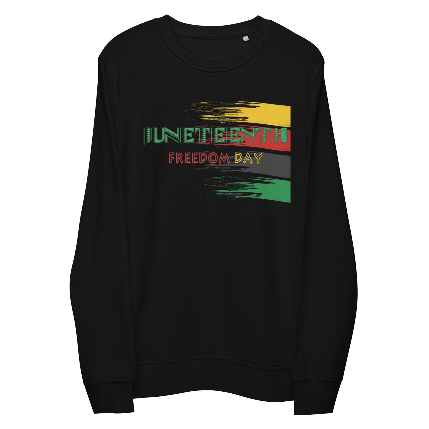 Unisex organic sweatshirt - Juneteenth Freedom Paint Splash