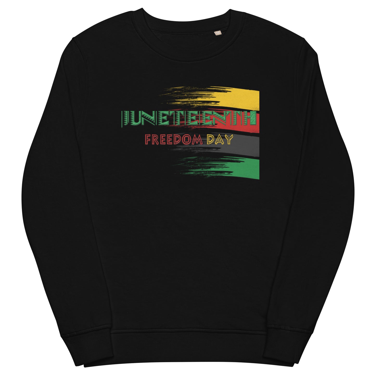 Unisex organic sweatshirt - Juneteenth Freedom Paint Splash