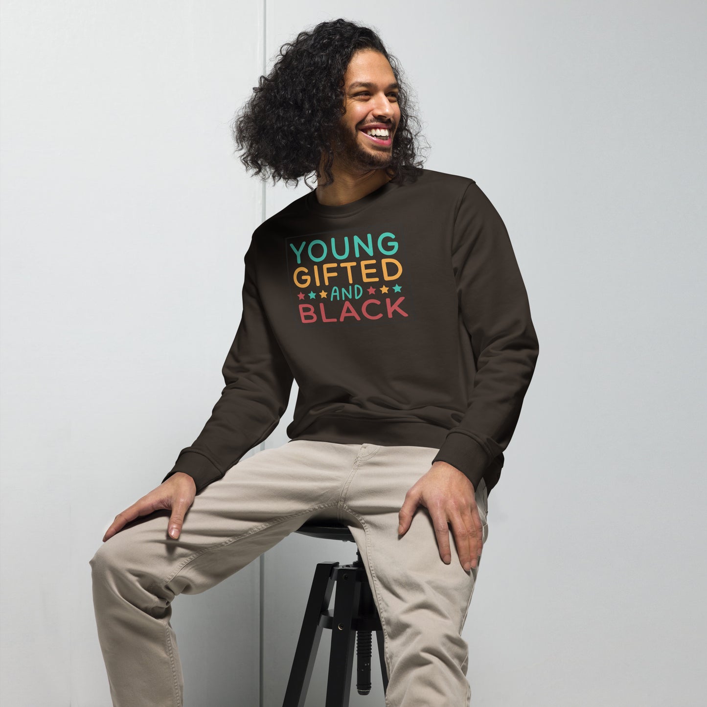 Unisex organic sweatshirt - Young Gifted and Black