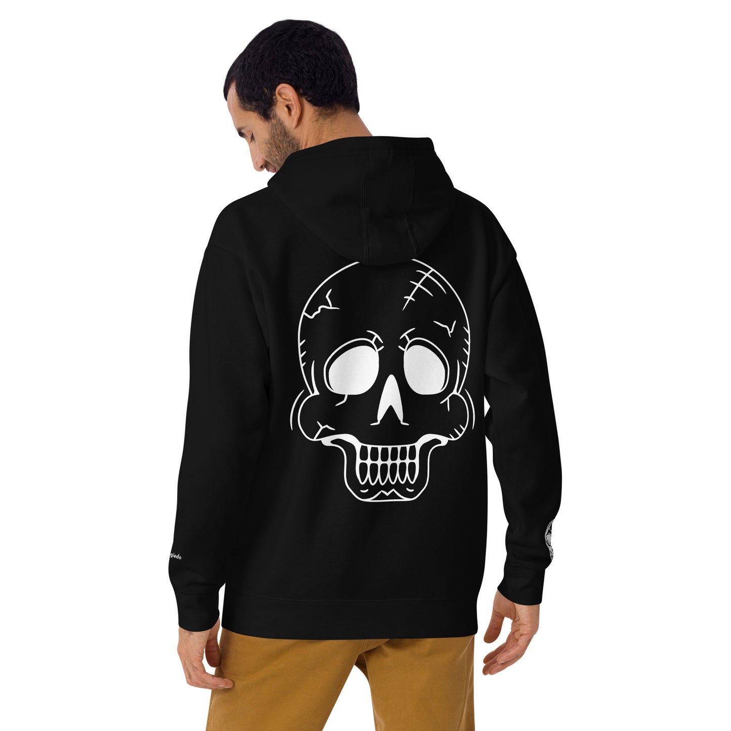 Unisex Hoodie - Halloween Skeleton Black Hoodie