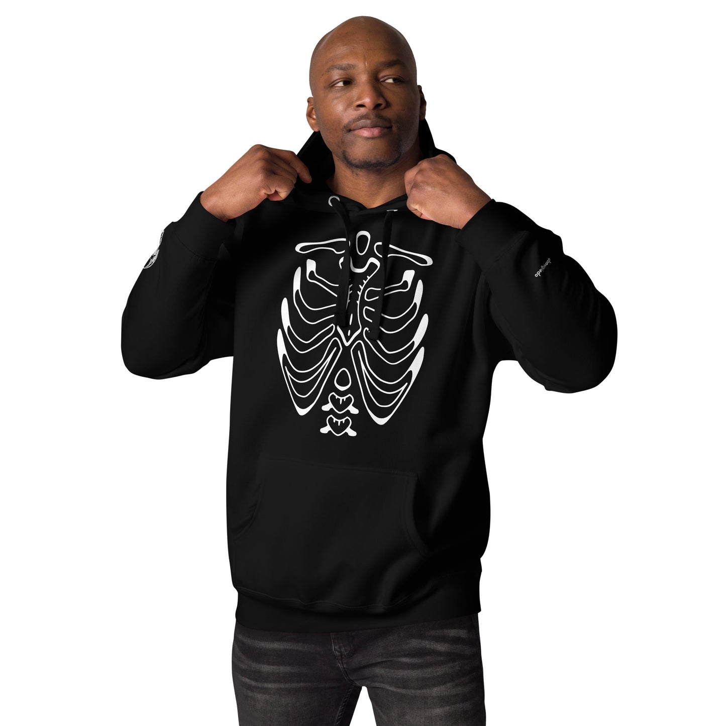 Unisex Hoodie - Halloween Skeleton Black Hoodie