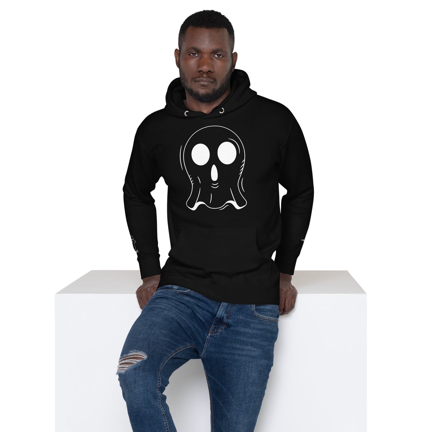 Unisex Hoodie - Halloween Ghost Black Hoodie