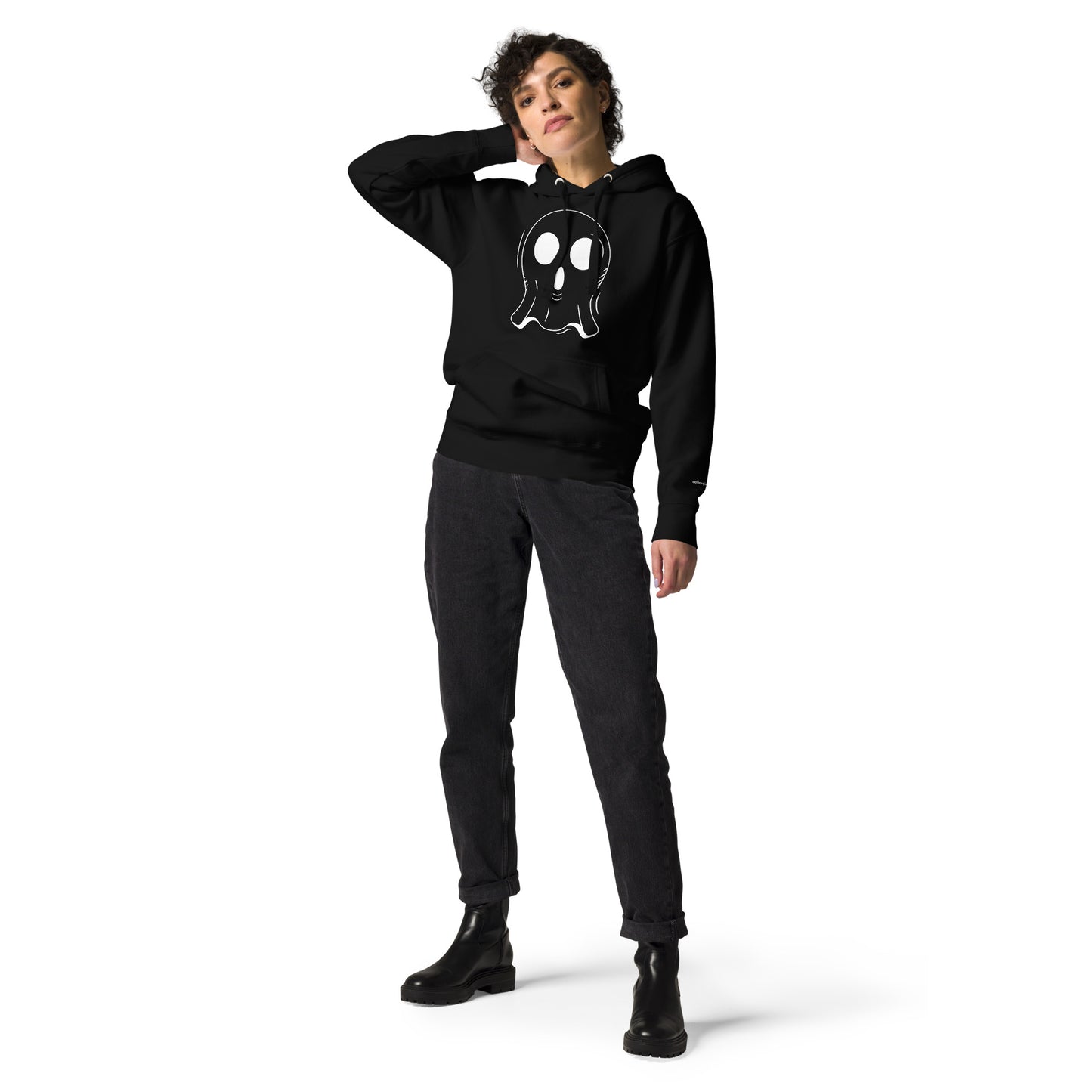 Unisex Hoodie - Halloween Ghost Black Hoodie