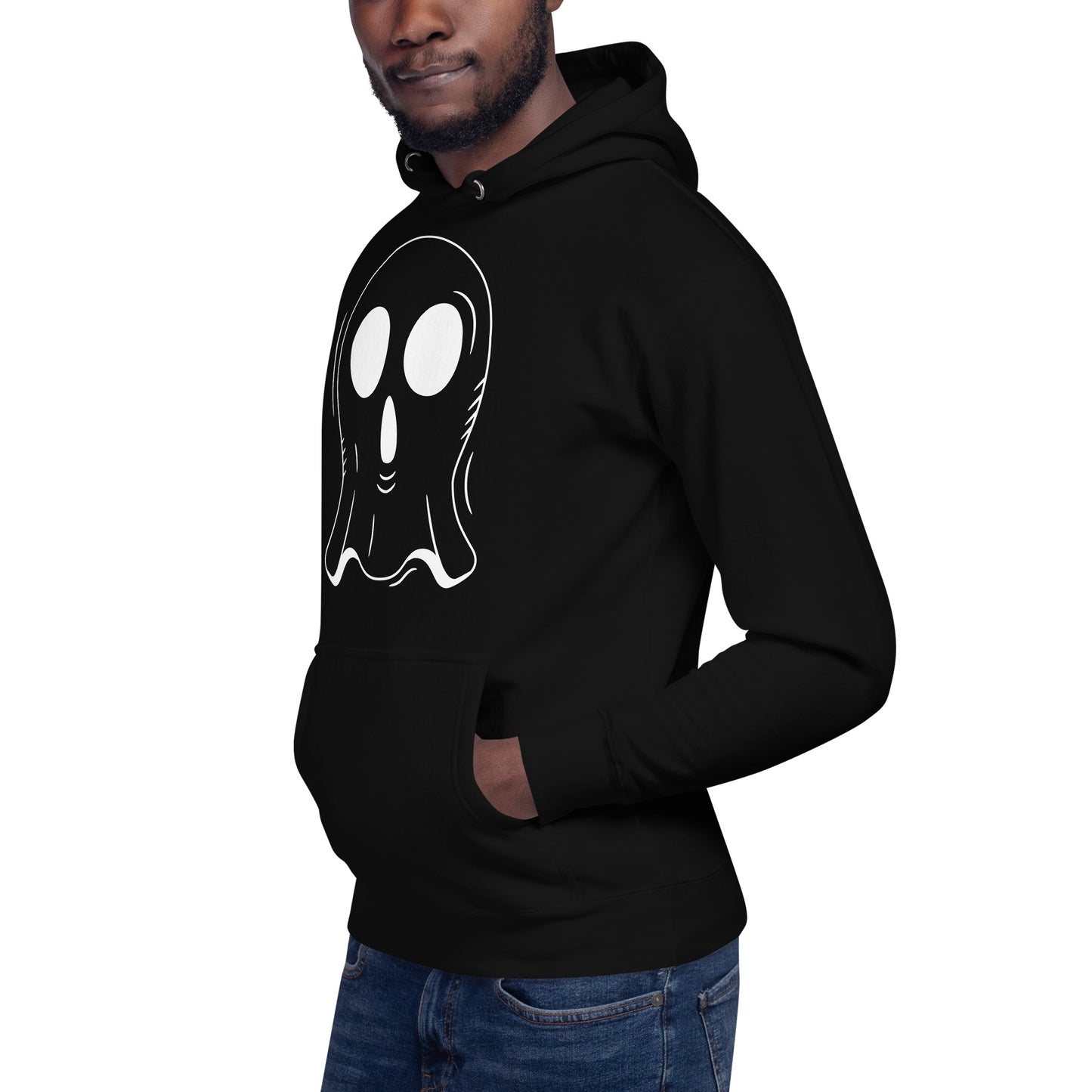 Unisex Hoodie - Halloween Ghost Black Hoodie